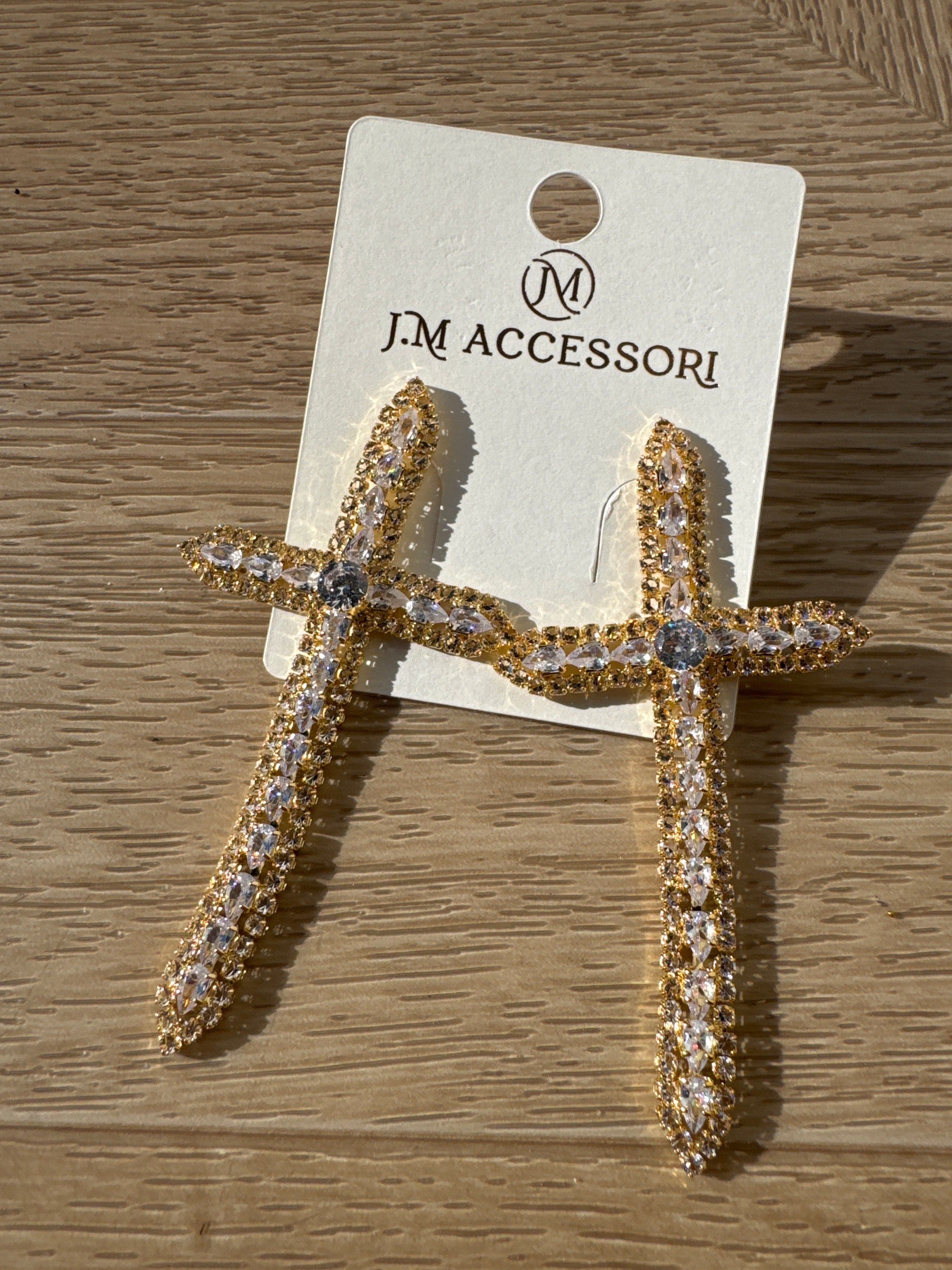 Orecchini croce oro