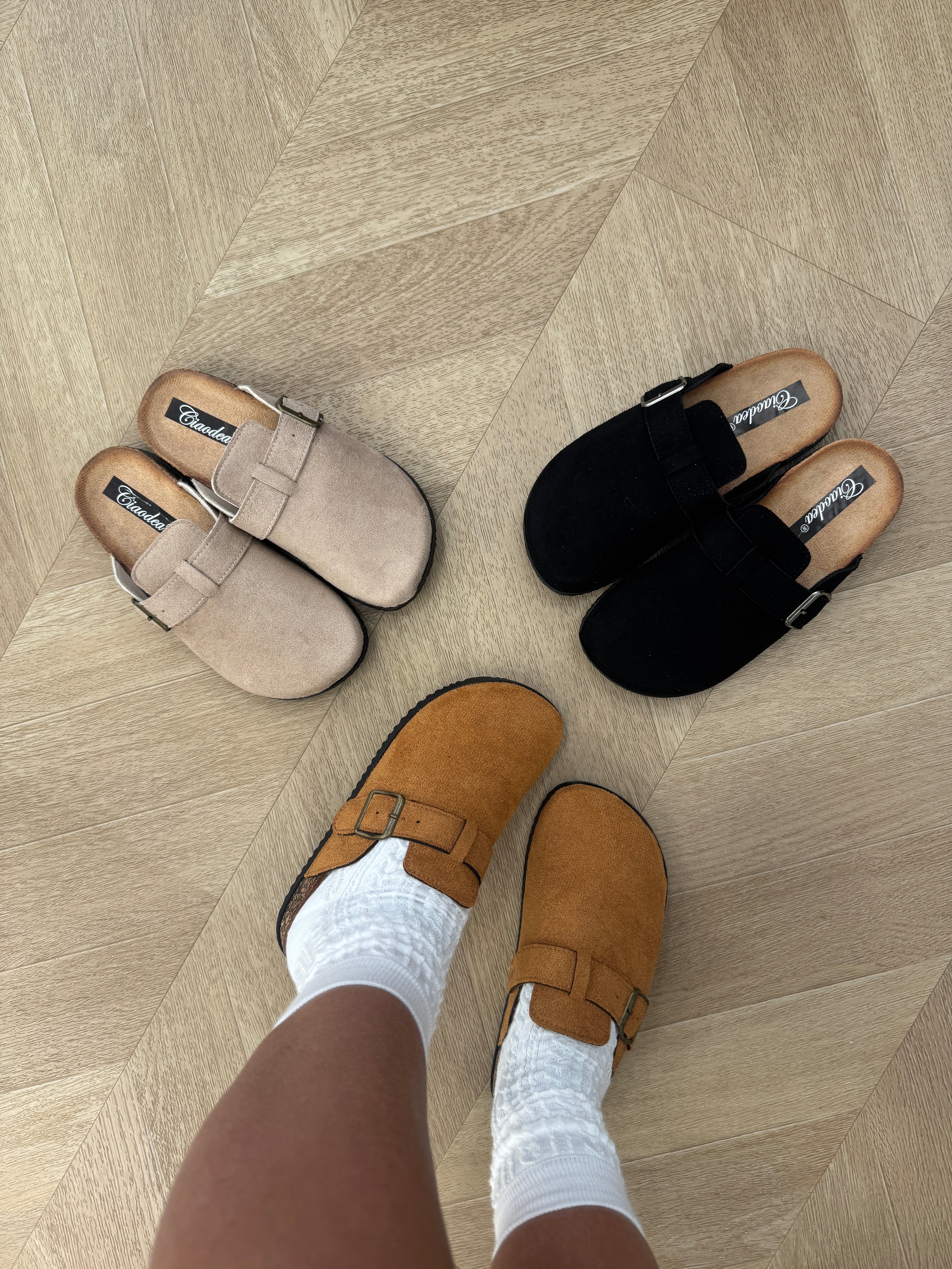 Ciabatta India camel con fibbia