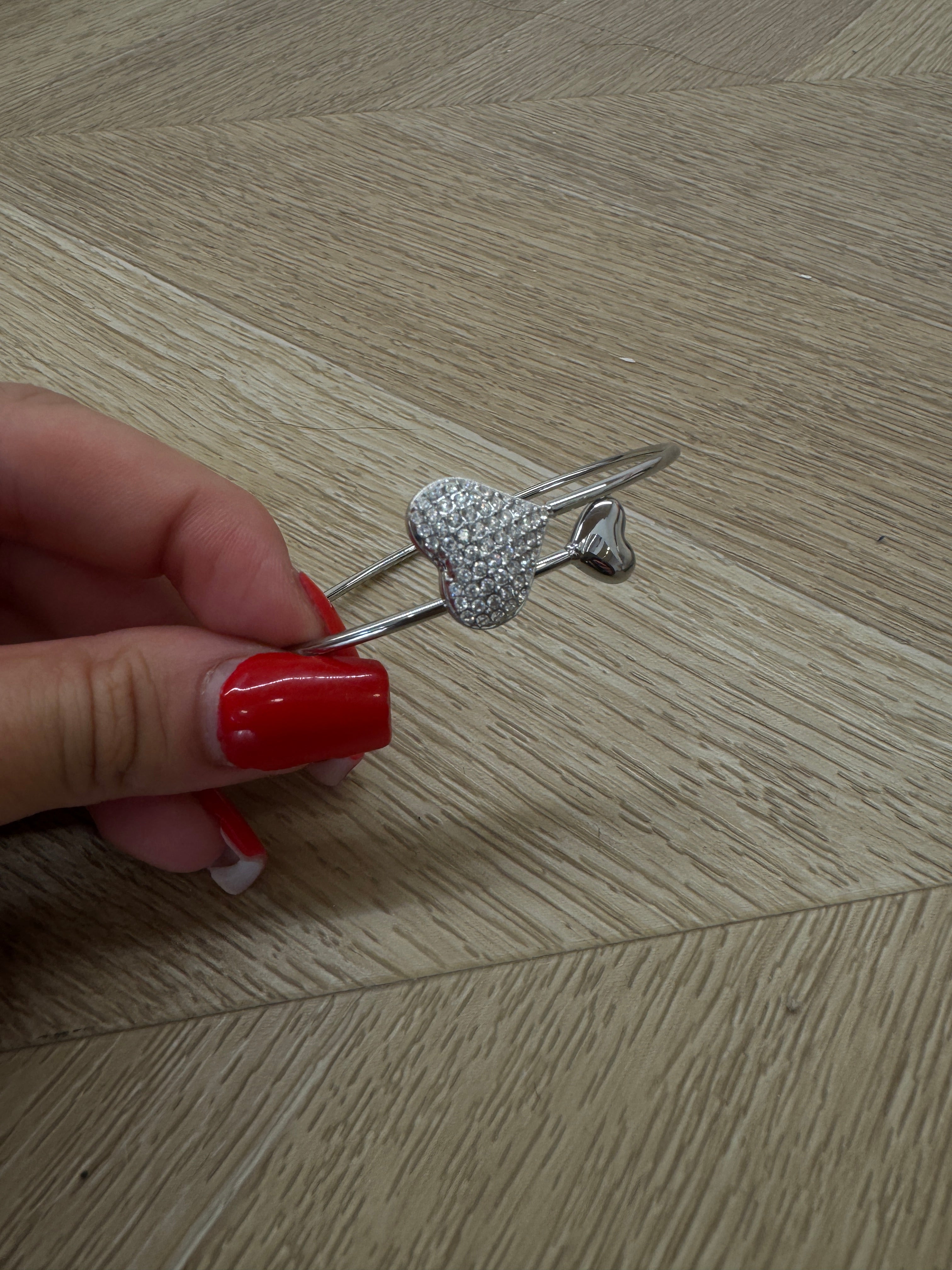 Bracciale love strass silver