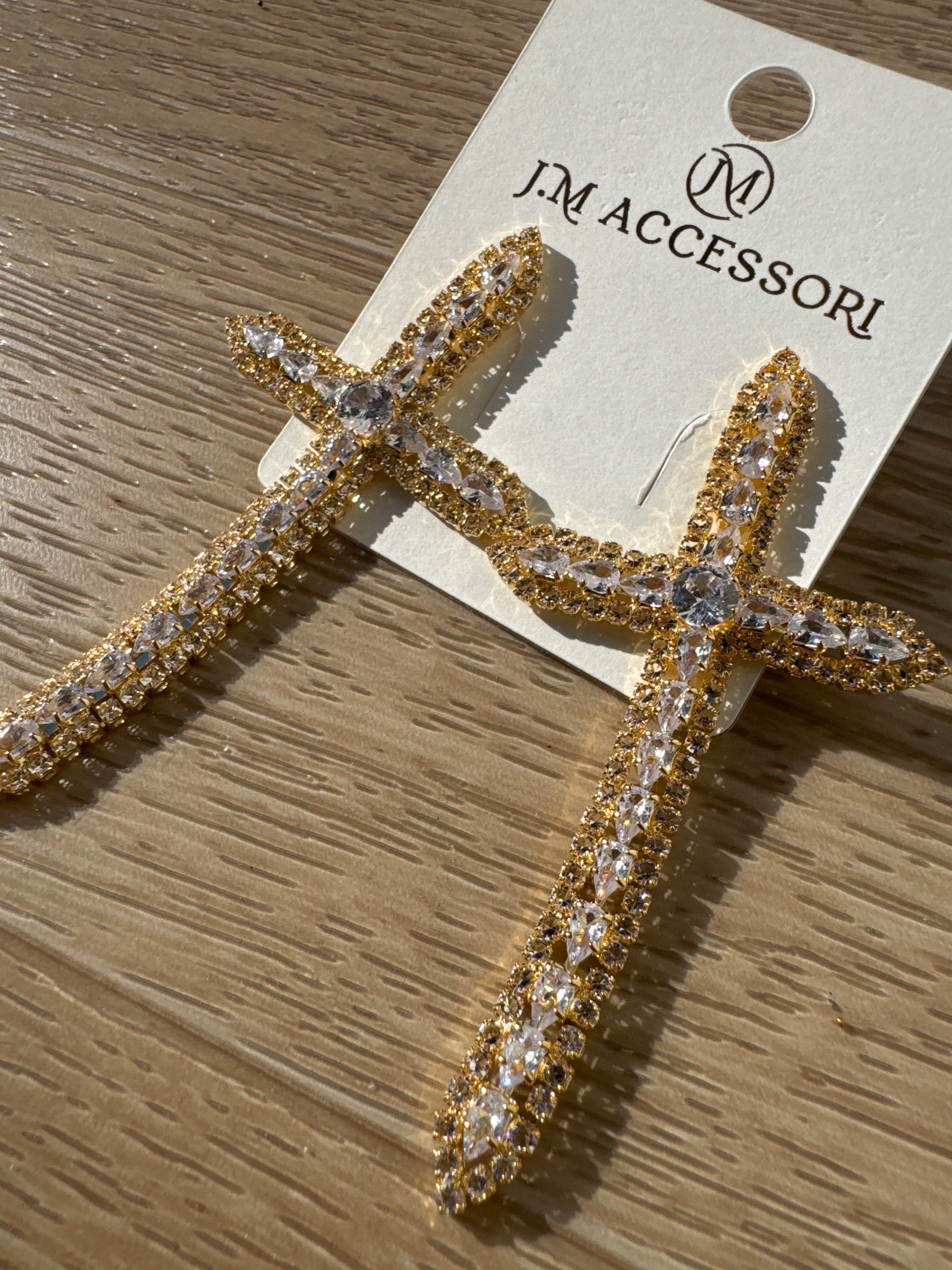 Orecchini croce oro