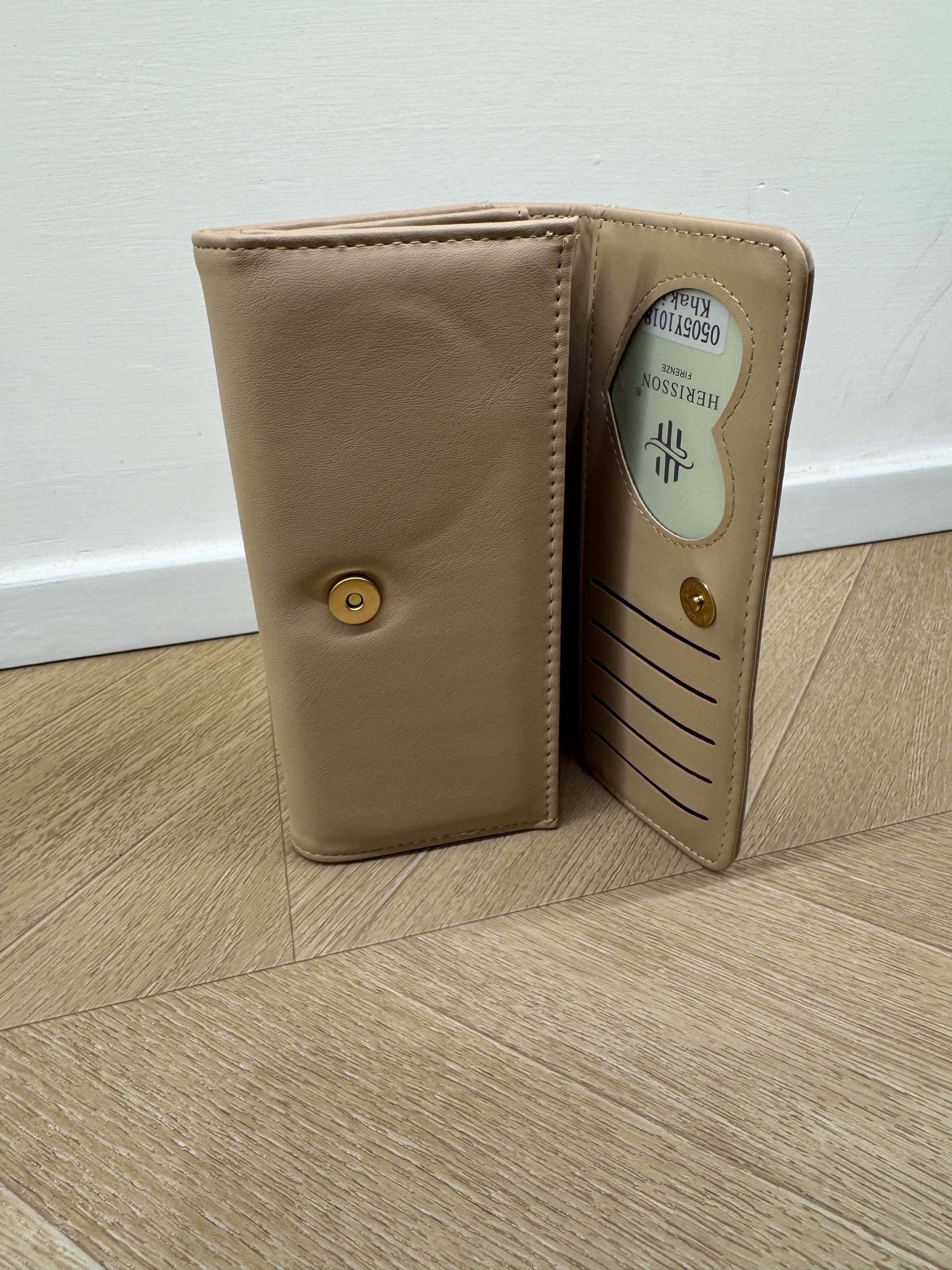Portafoglio grande Hedison beige