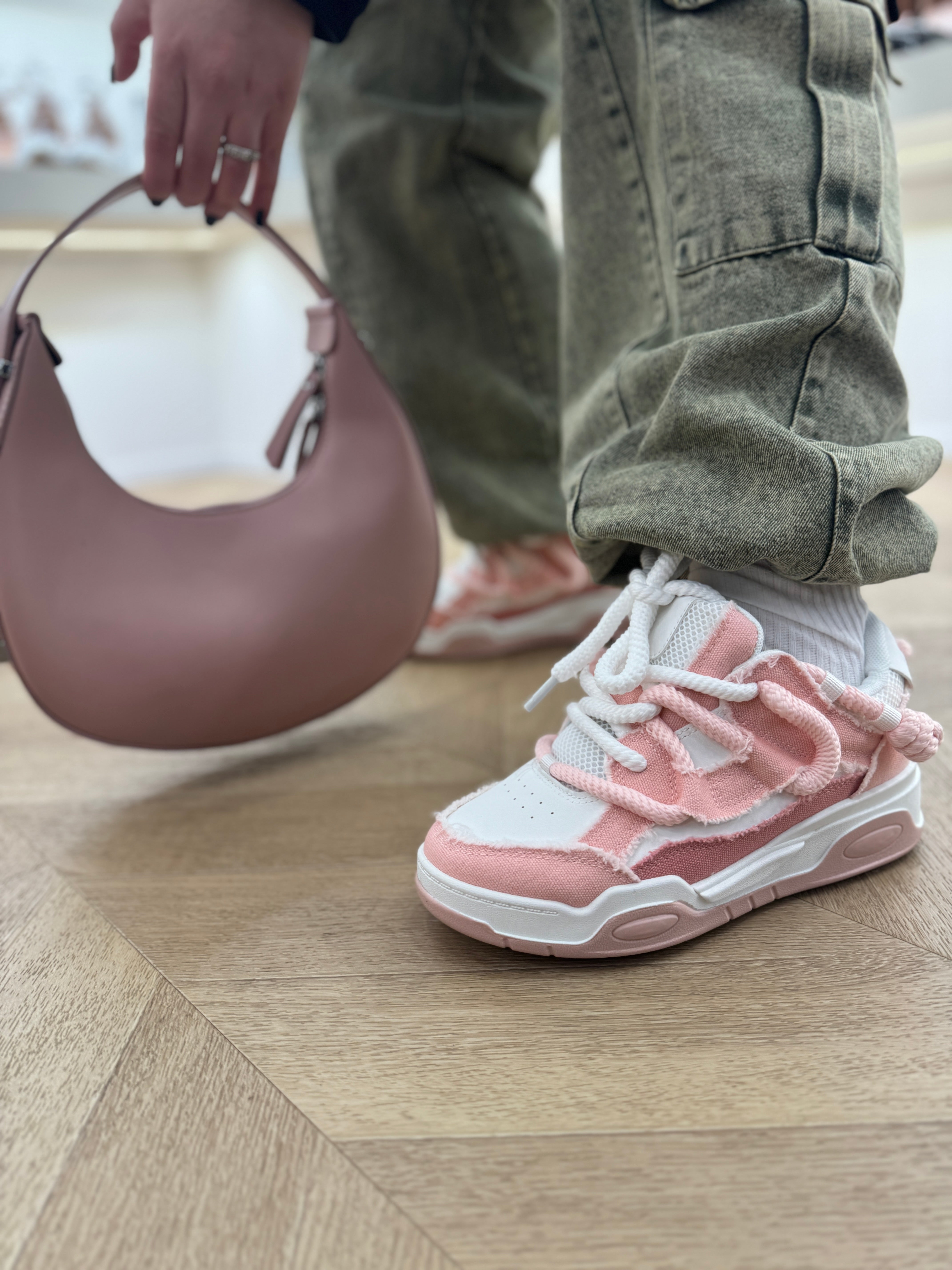 Sneakers rihanna denim rosa