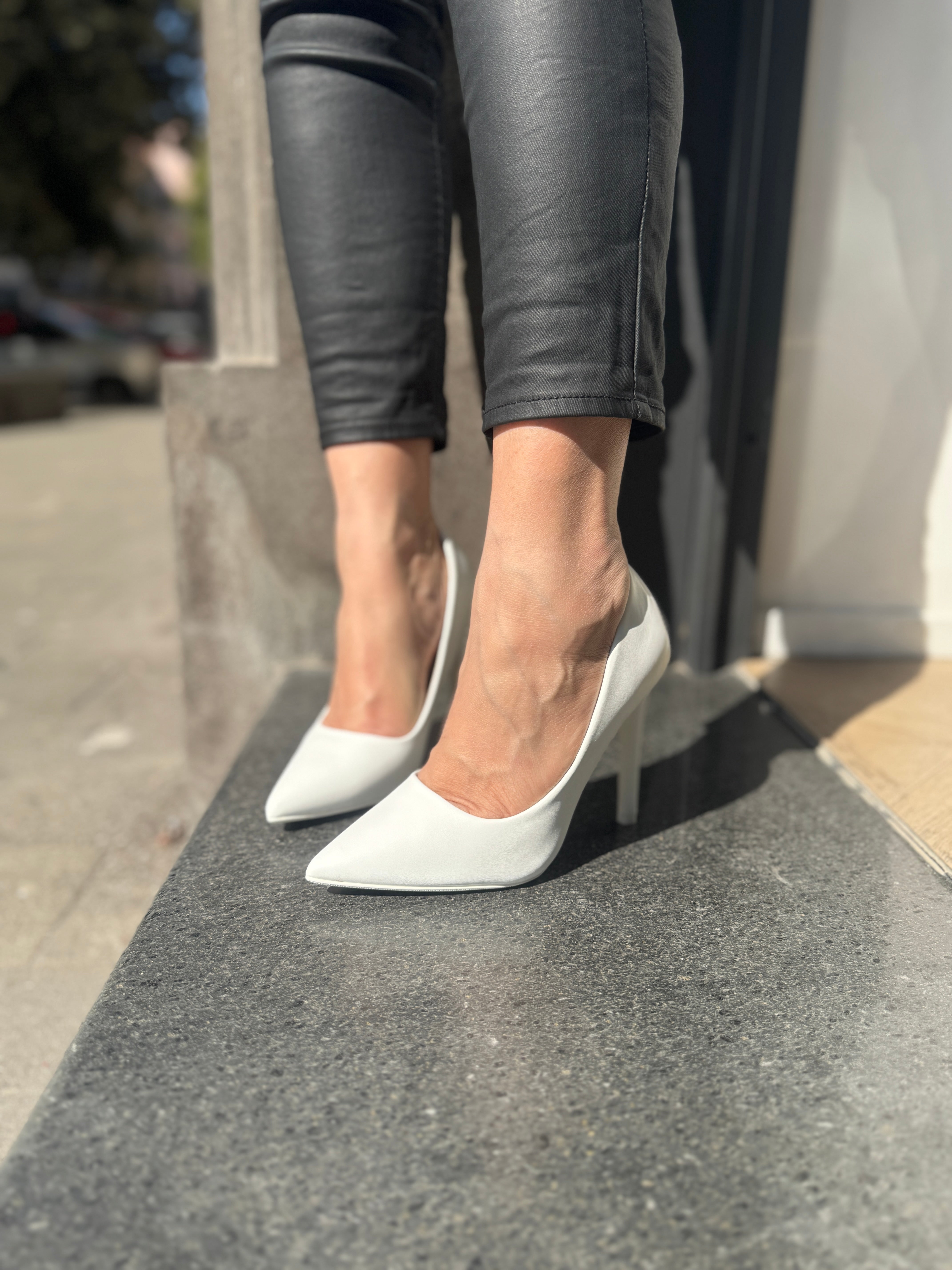 Décolleté basic alto bianco