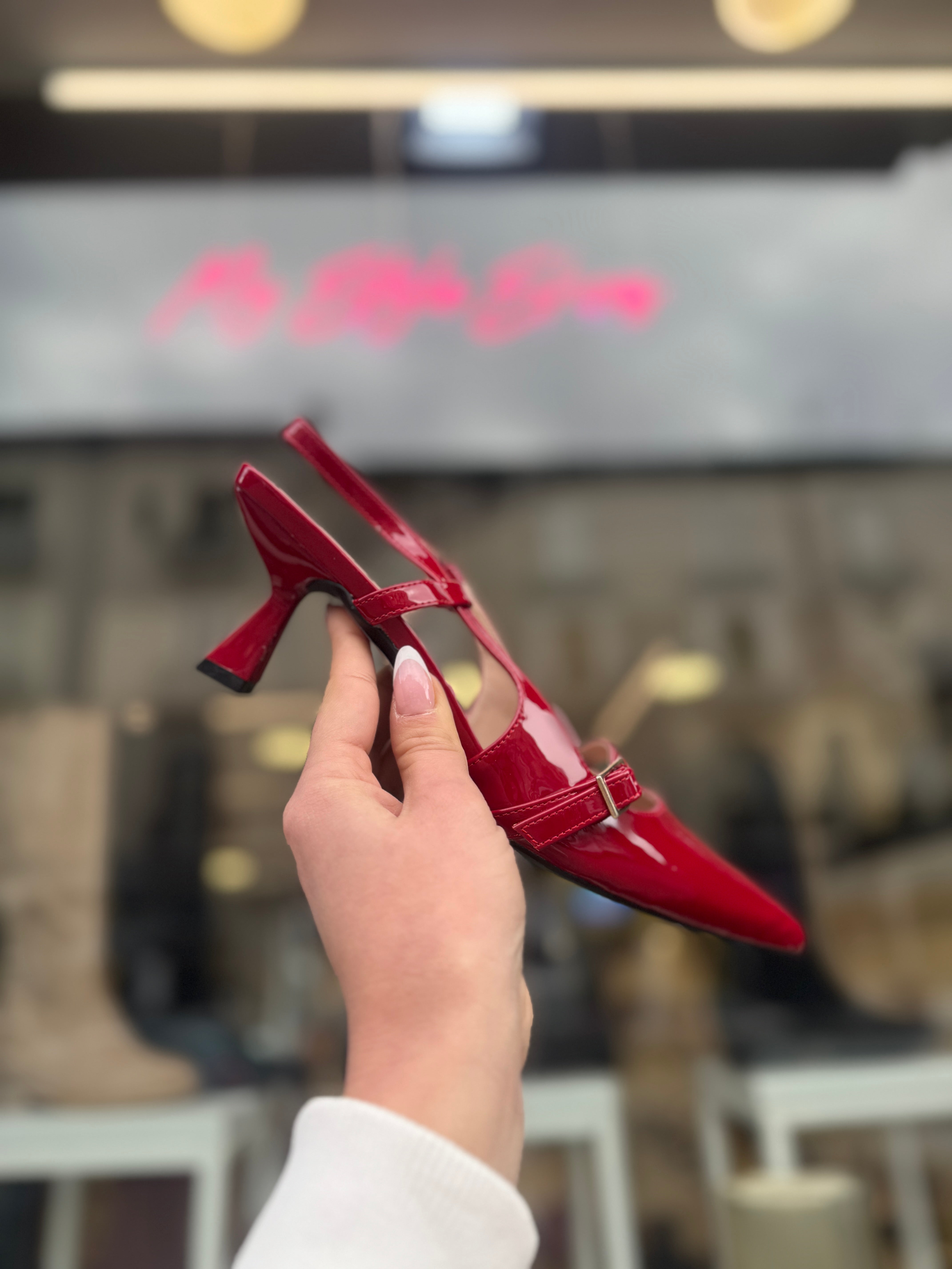 Décolleté kesya bordeaux lucido