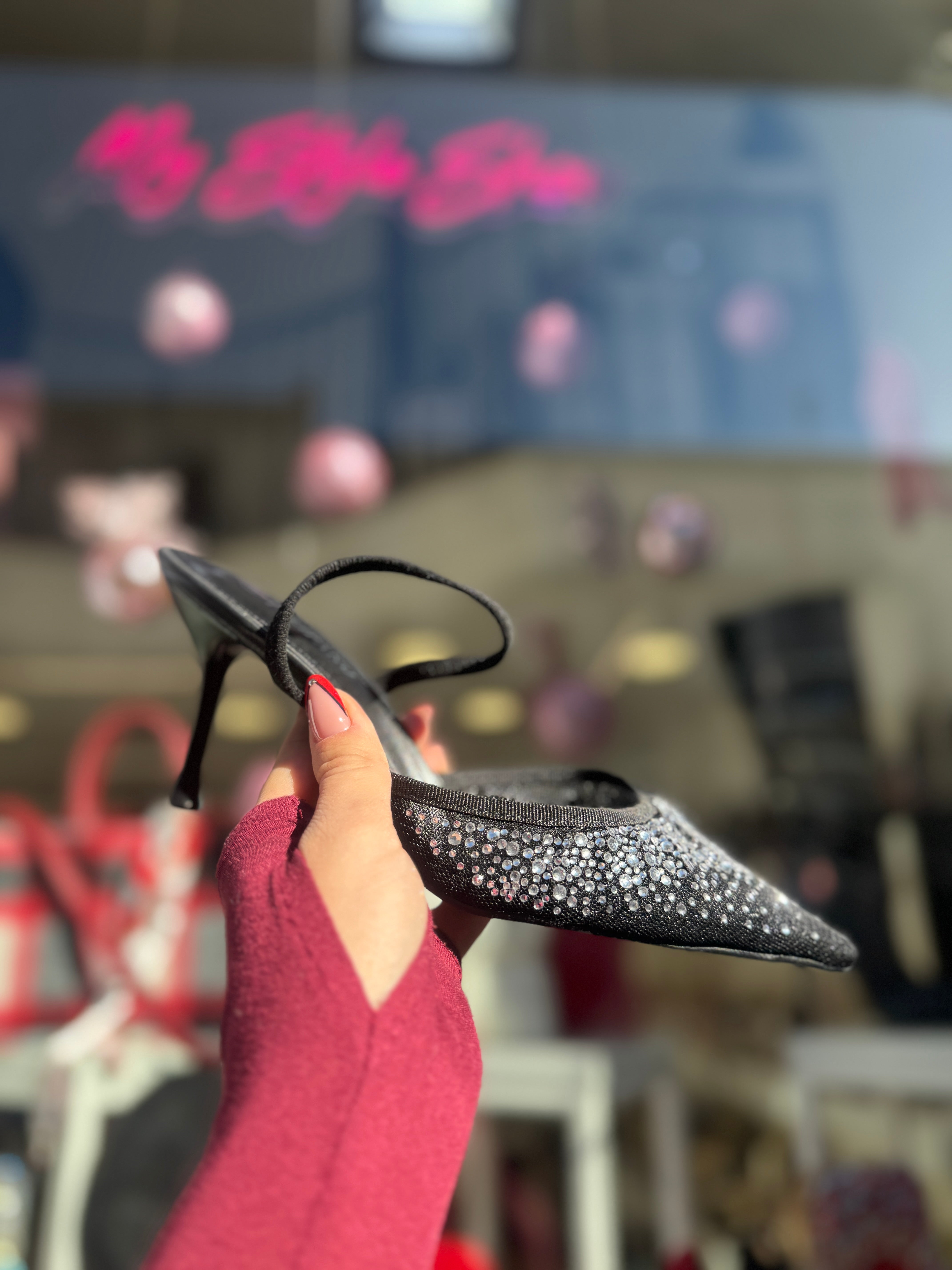 Décolleté diamond nere