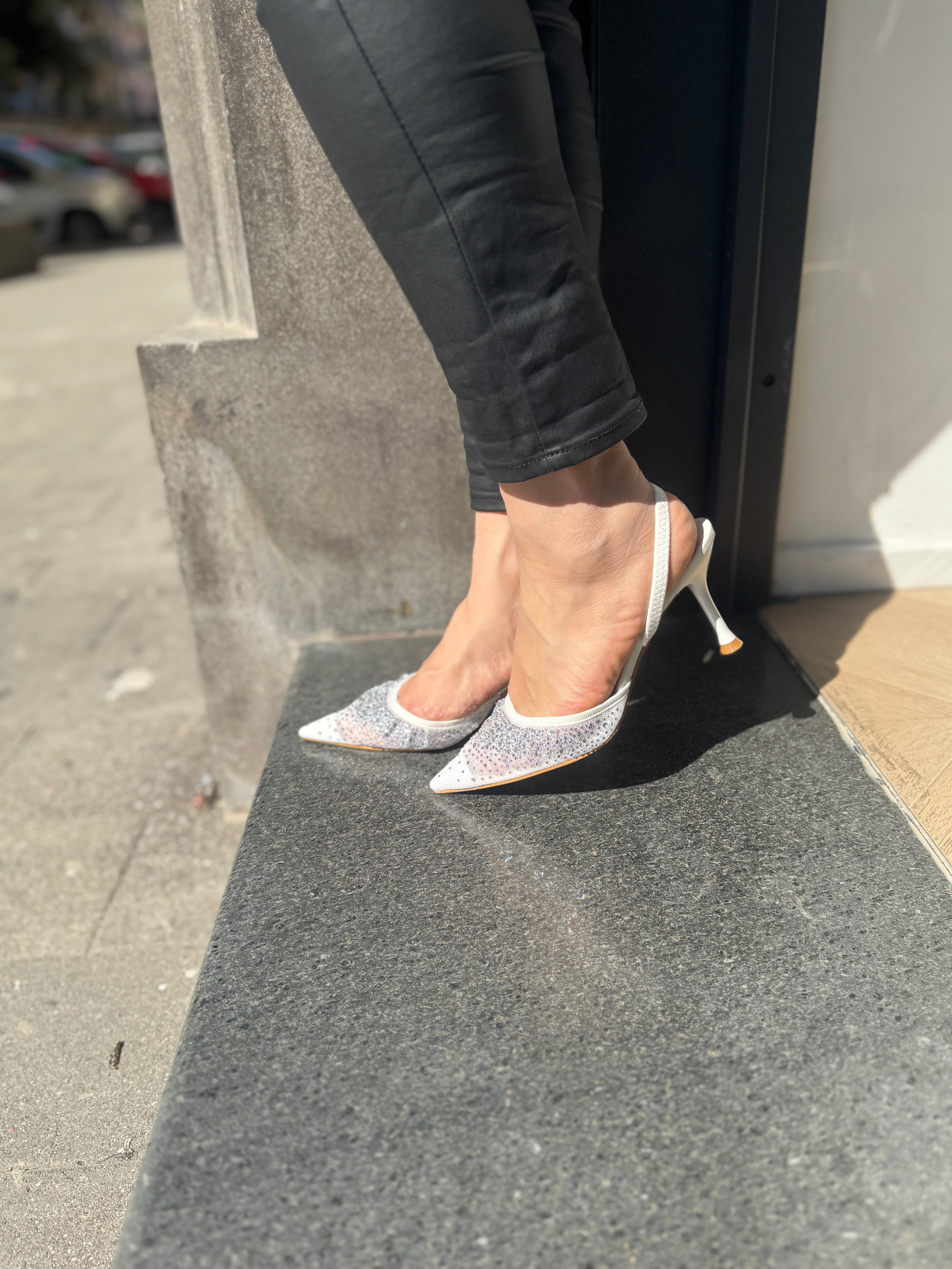 Décolleté diamond bianca
