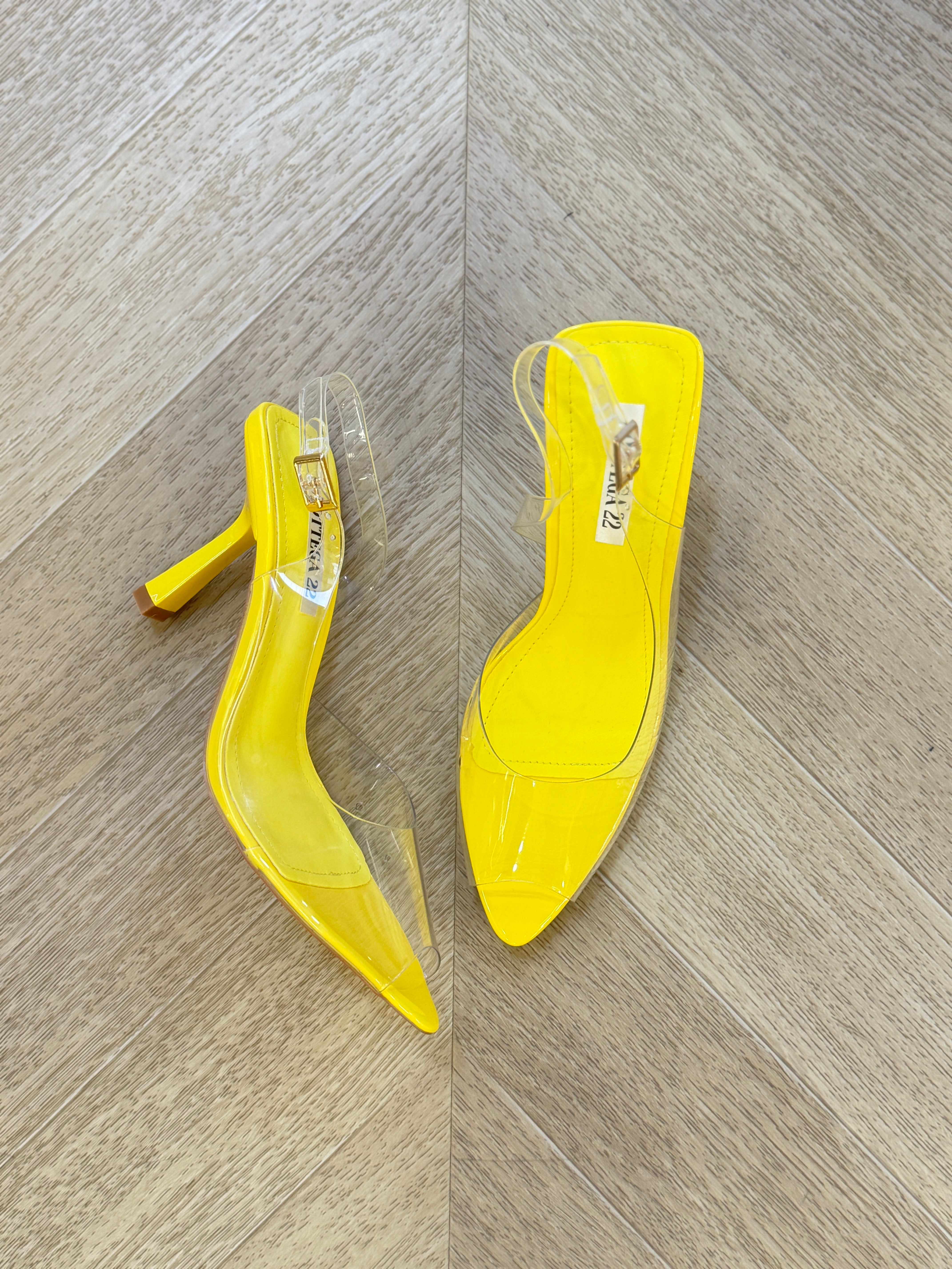 Décolleté queen trasparente giallo