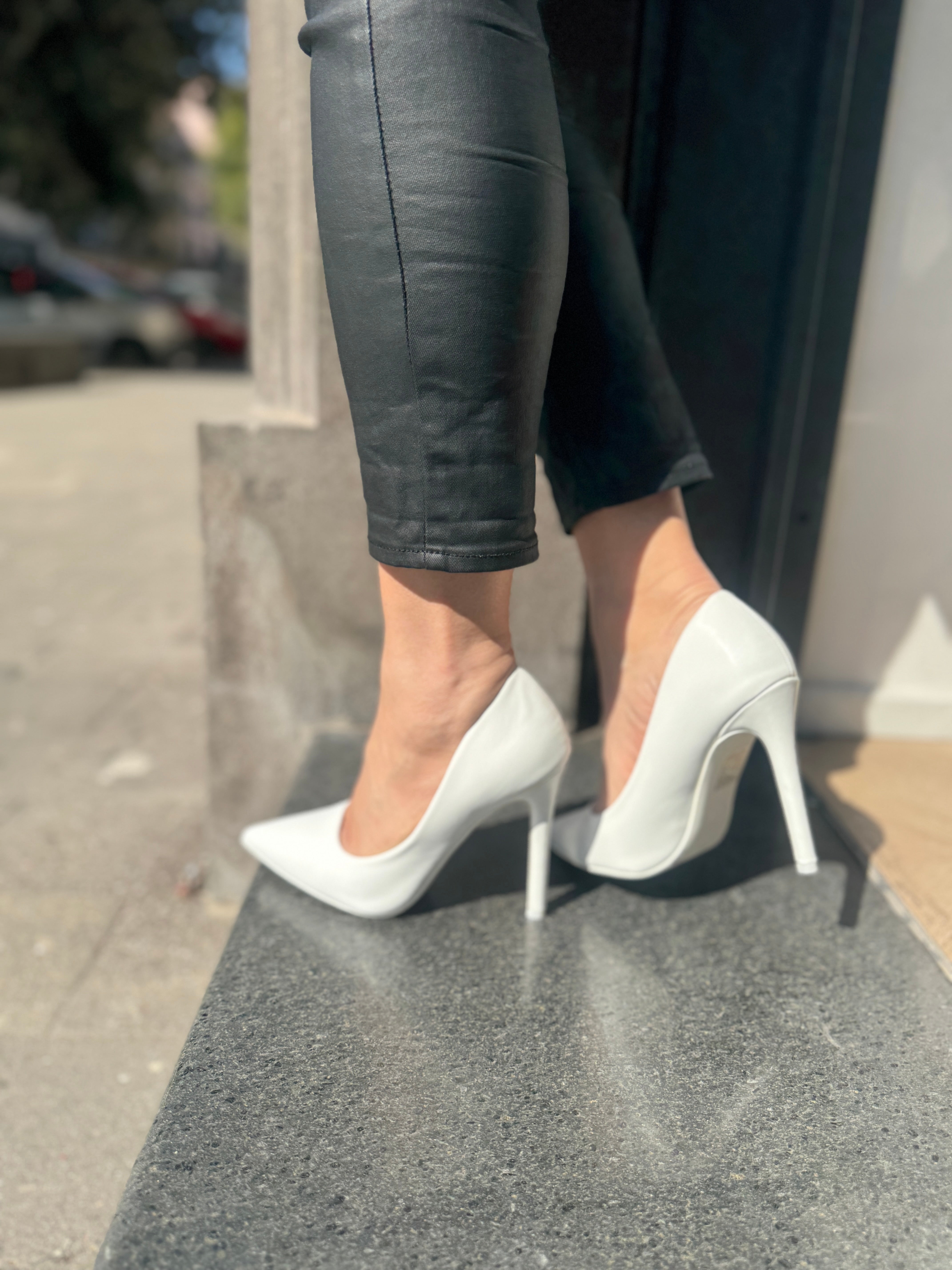 Décolleté basic alto bianco