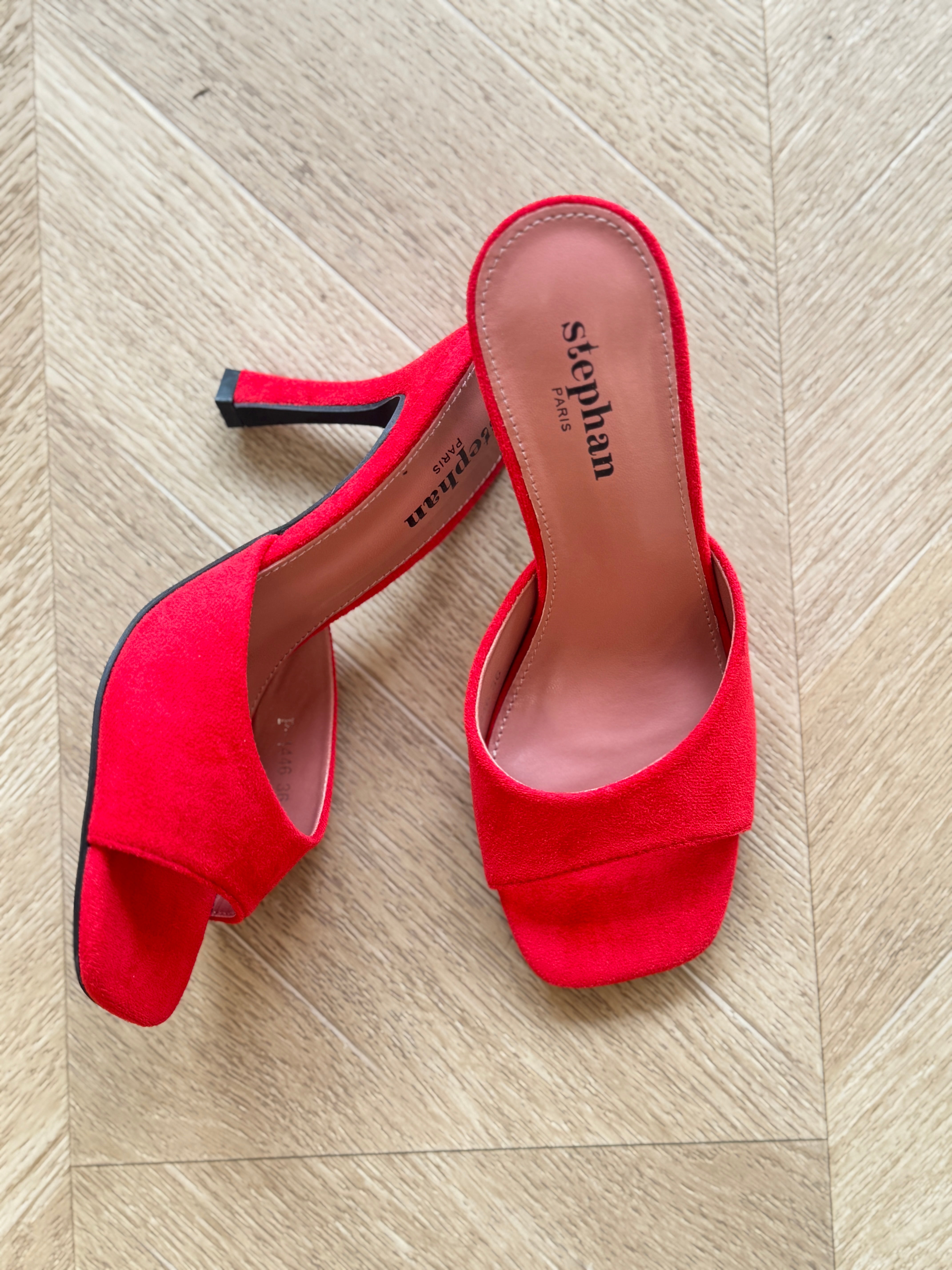 Sabot Paris in camoscio rossa