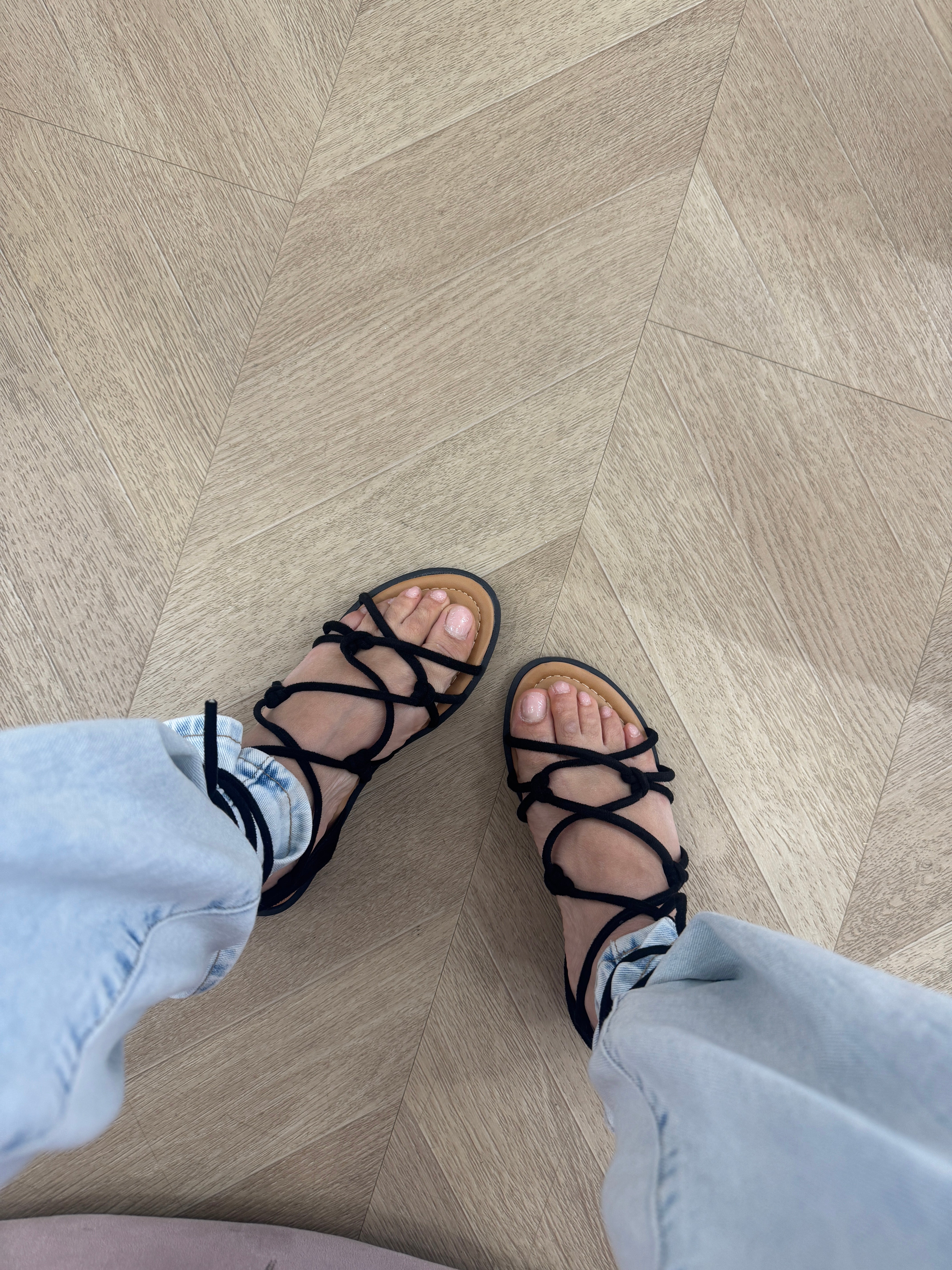 Sandalo a schiava basso Freya nera