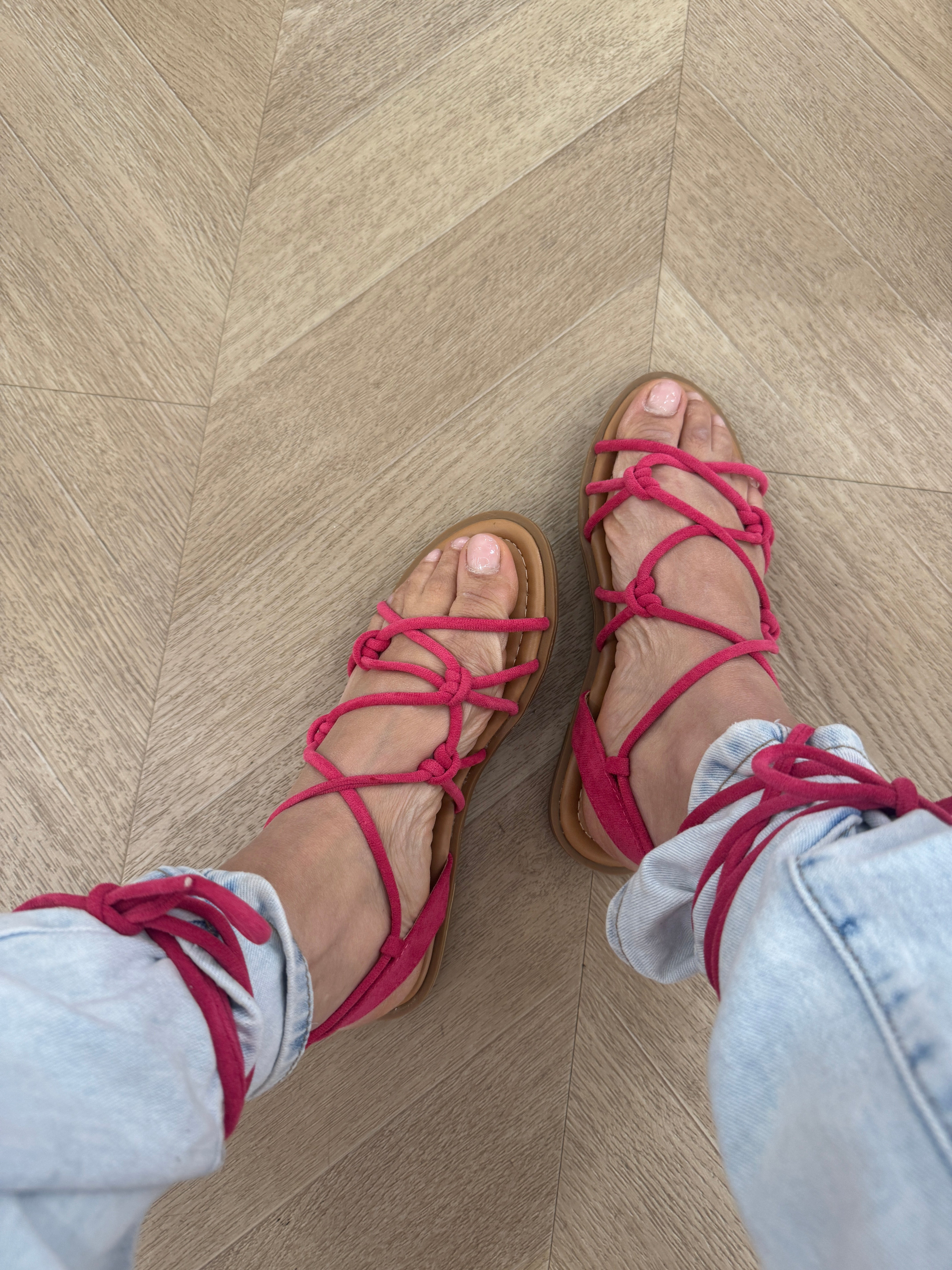 Sandalo a schiava basso Freya fucsia
