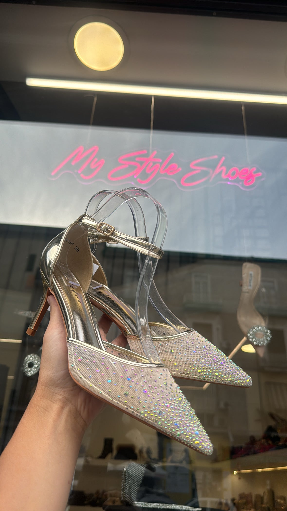 Décolleté Shine oro