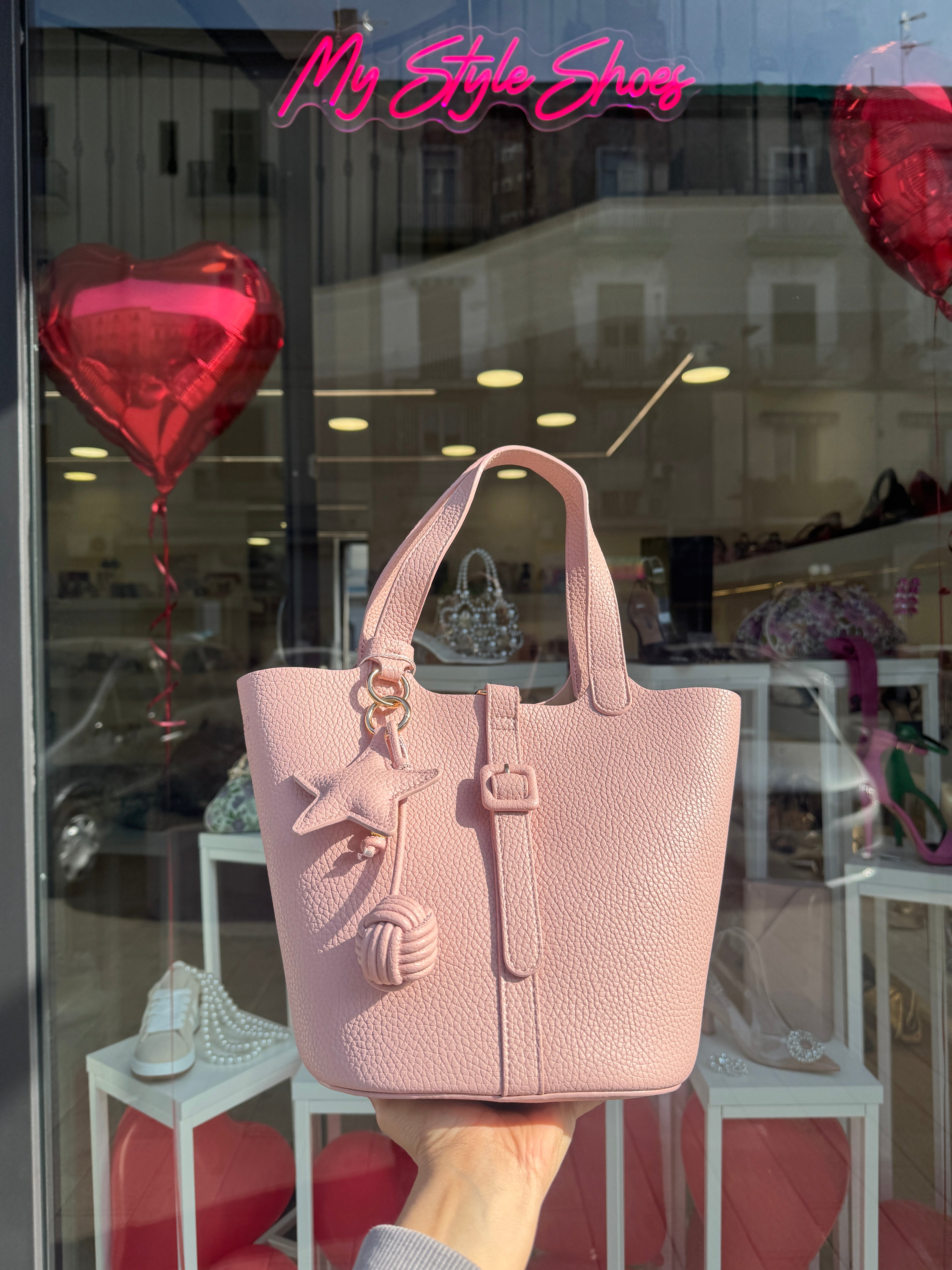 Borsa secchiello rosa