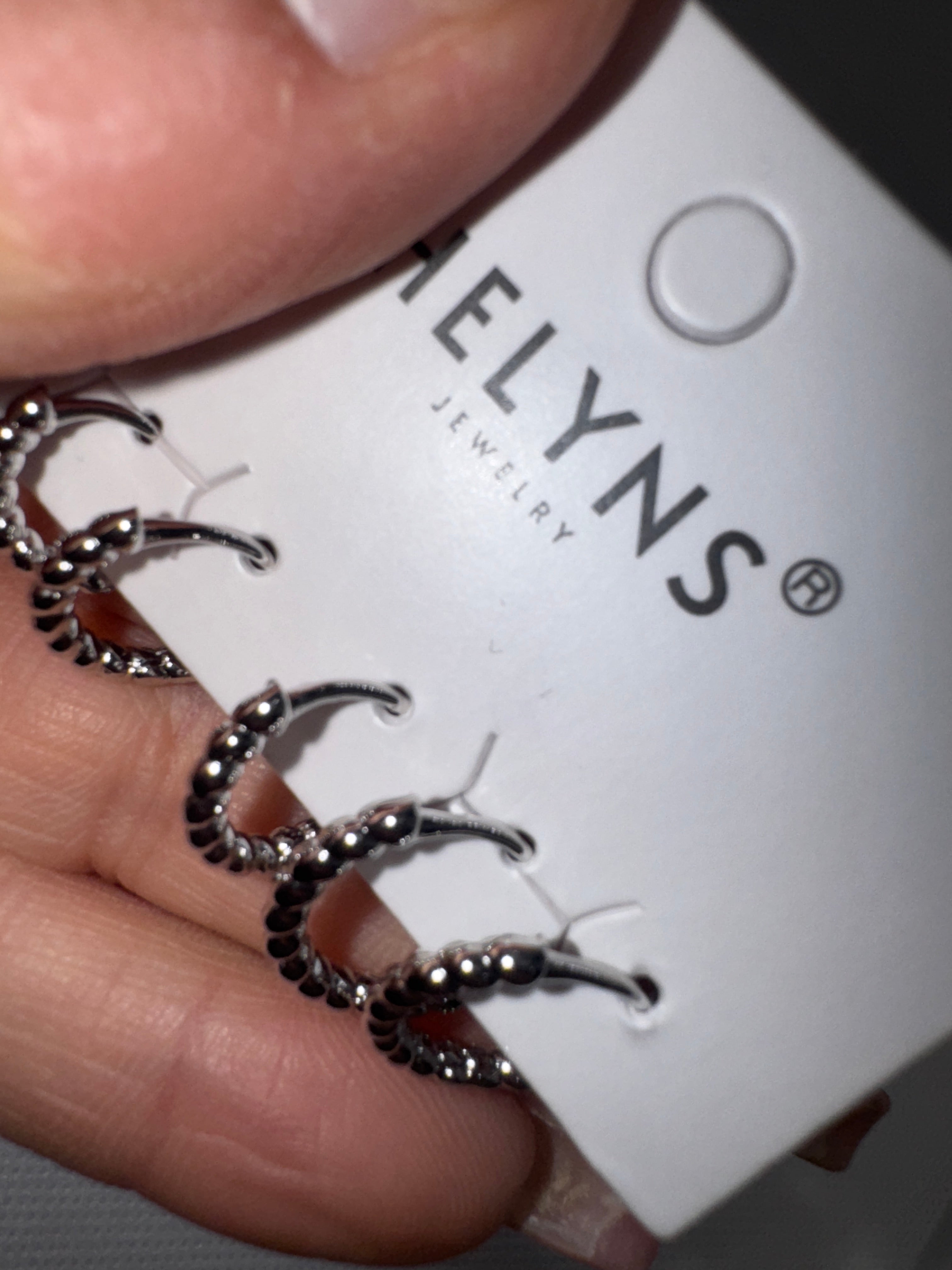Set cerchio piccolo intrecciato argento