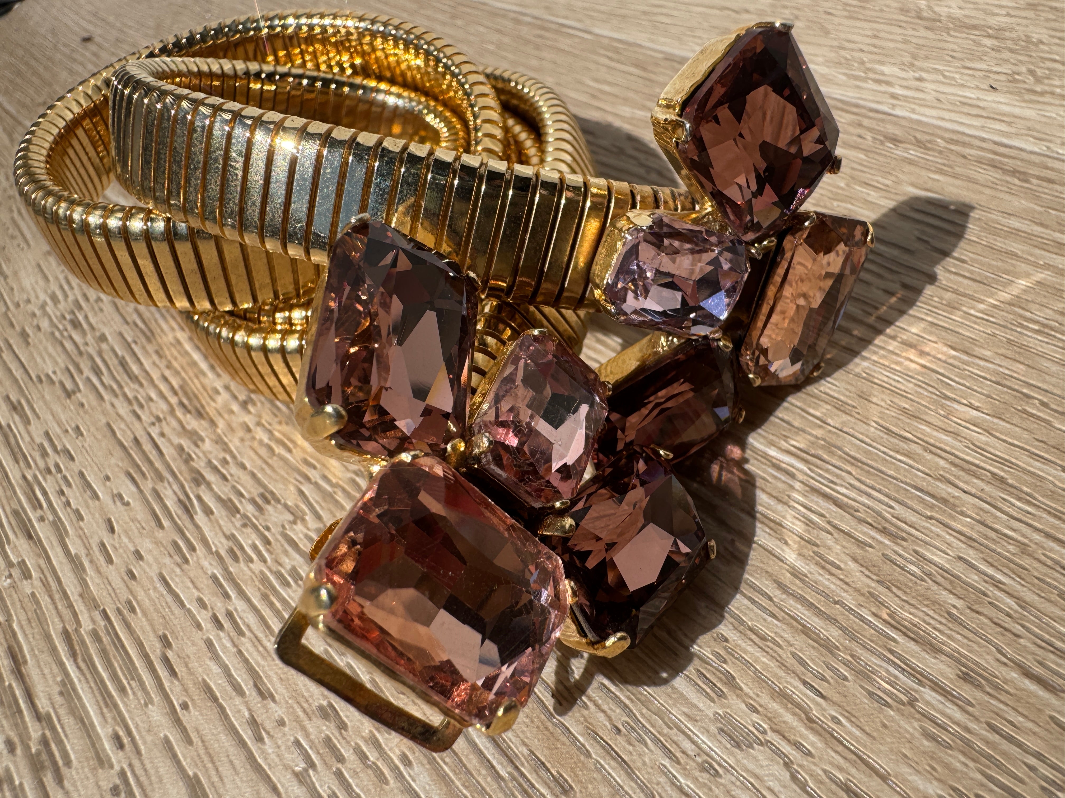 Cintura gioiello oro con diamantini rosa