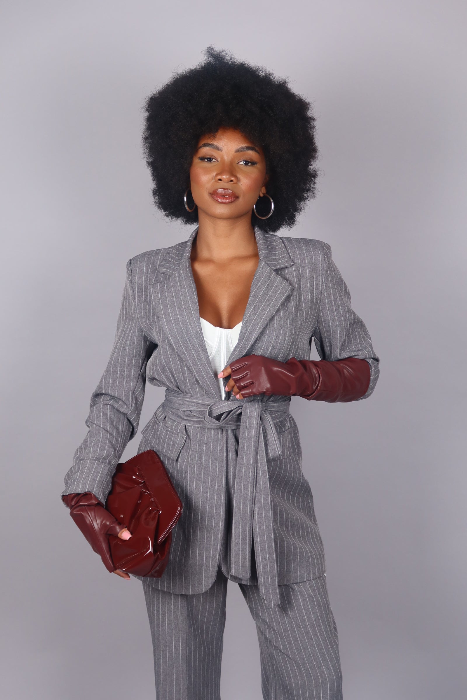 Rachele in vinile bordeaux