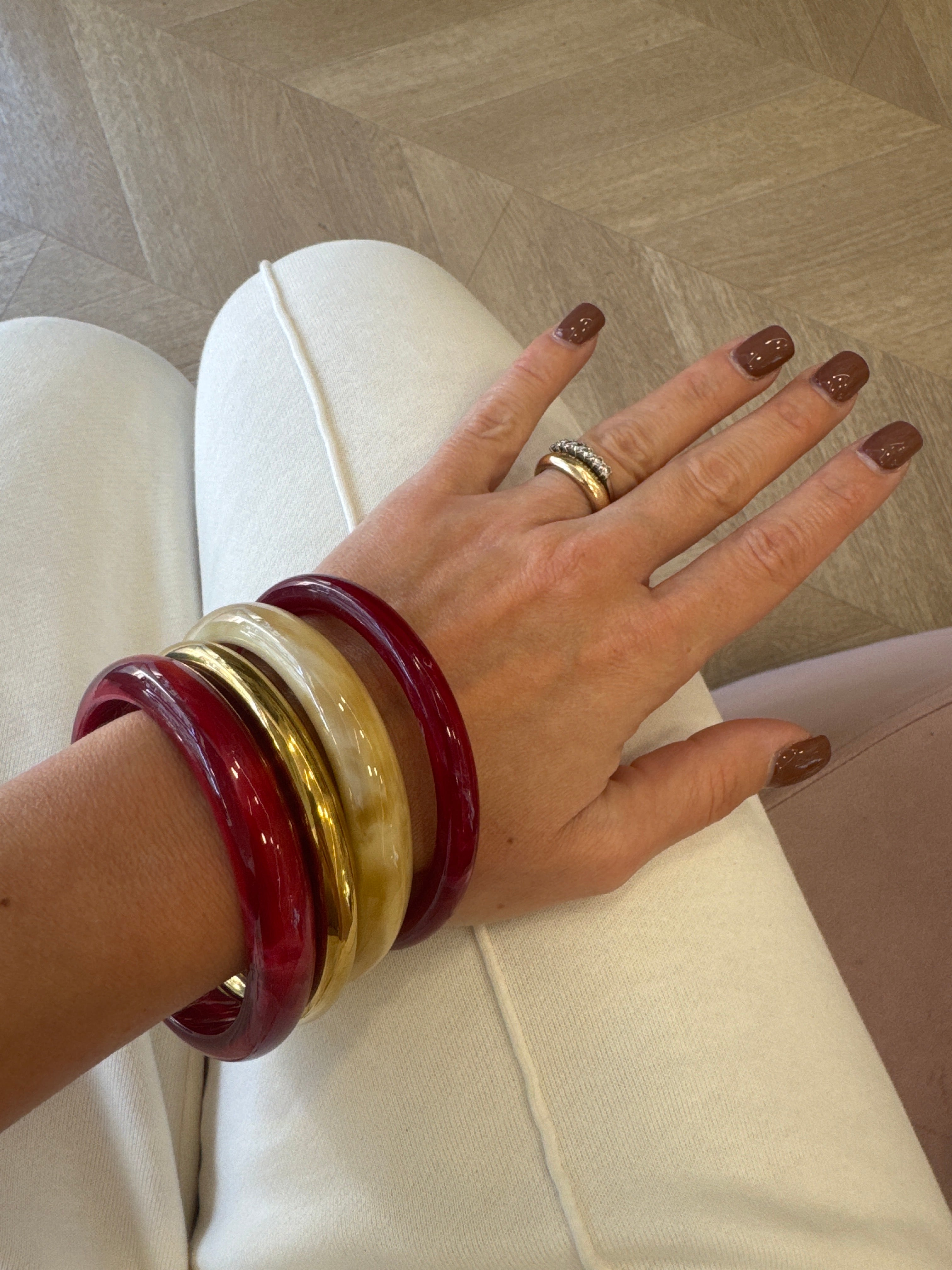 Bracciale four rigidi bordeaux