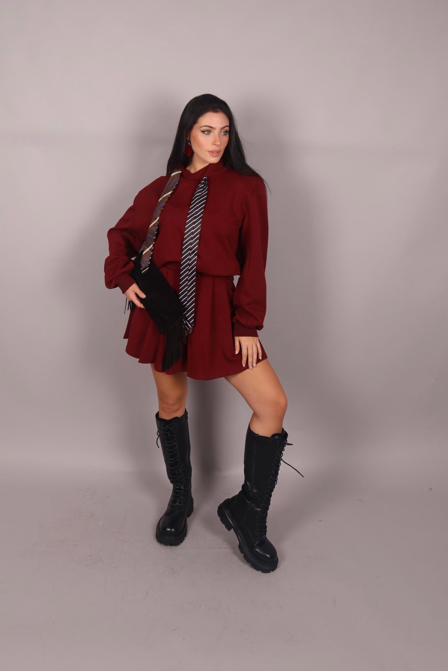 Anfibio alto con lacci nero