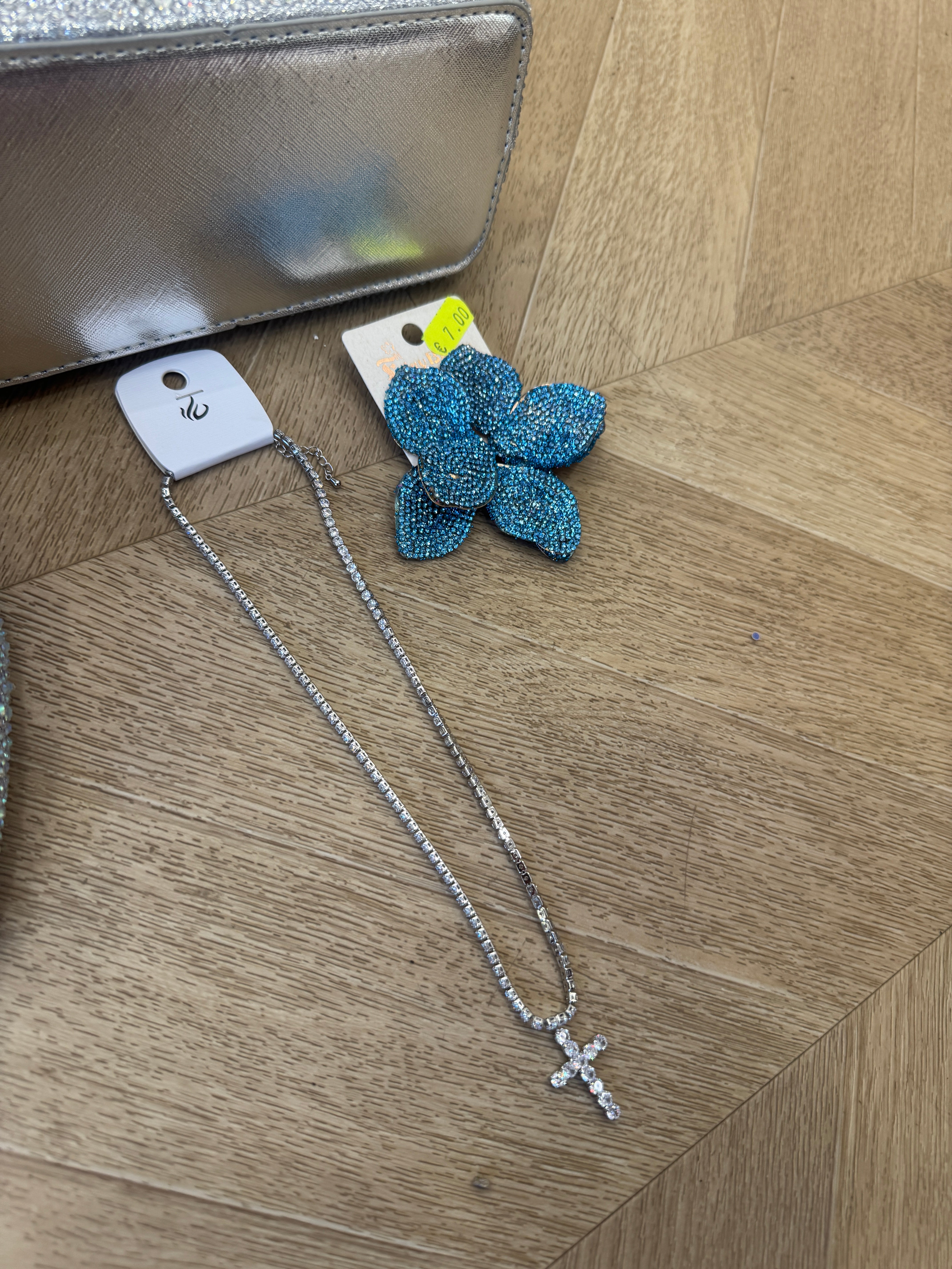 Décolleté cristal argento