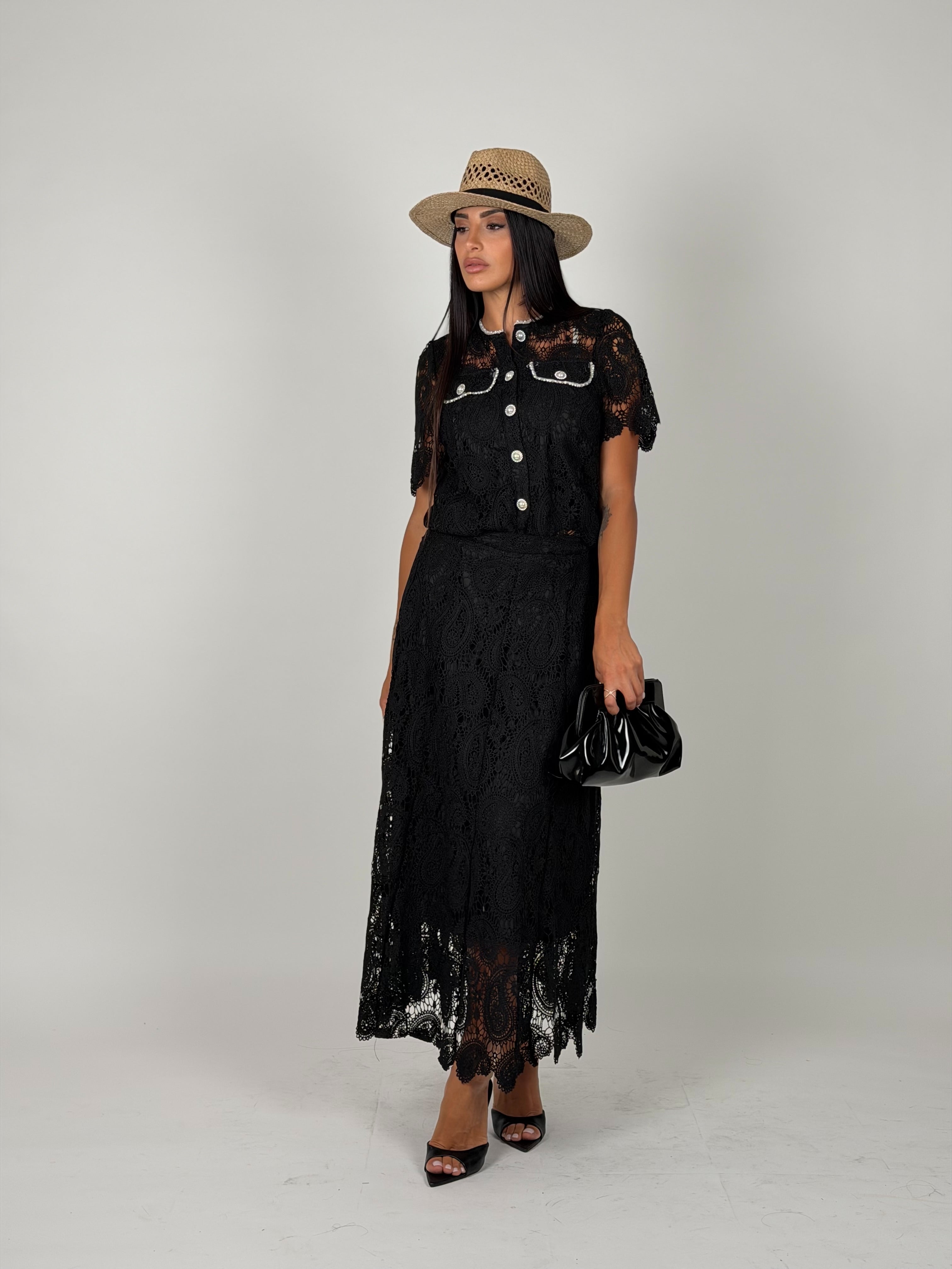 Cappello in paglia con fascia