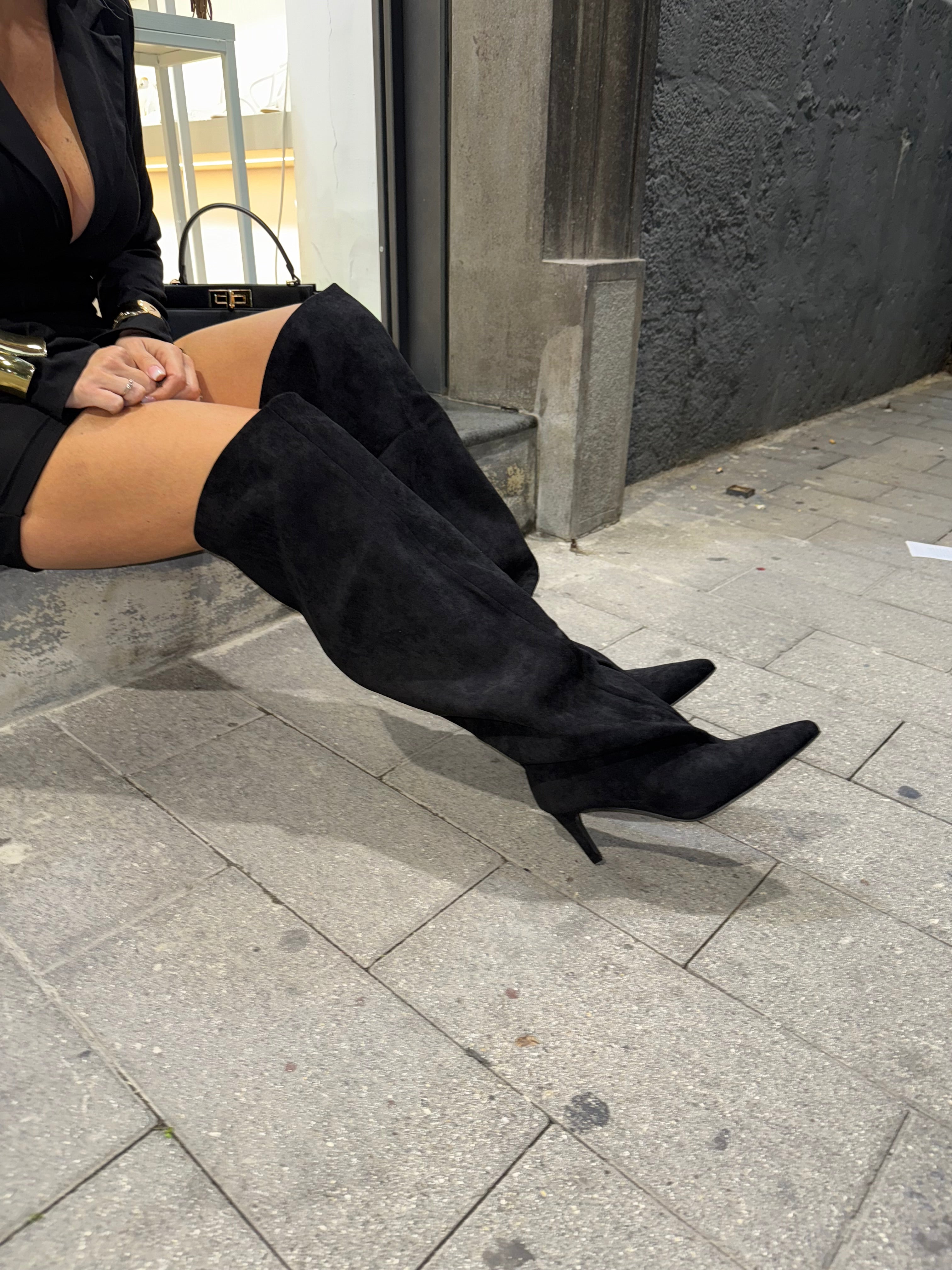 Stivale Dea nero gambale alto