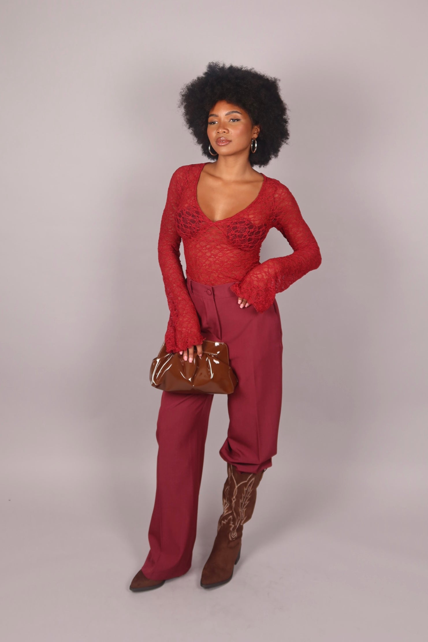 Rachele in vinile brown