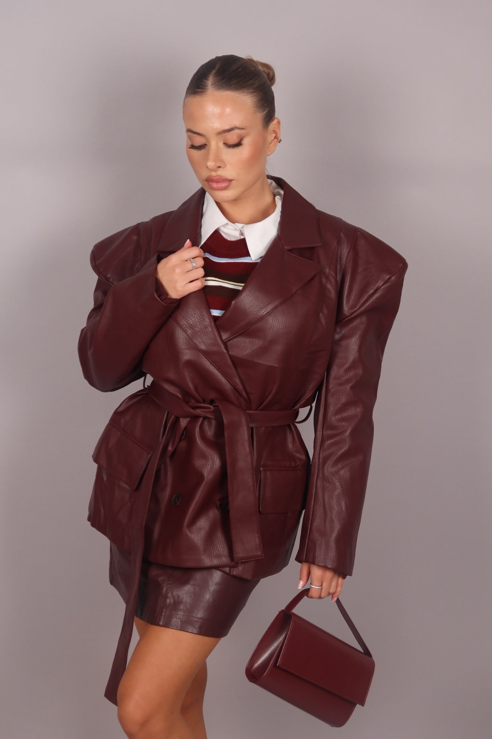 Pochette Benedetta ecopelle bordeaux