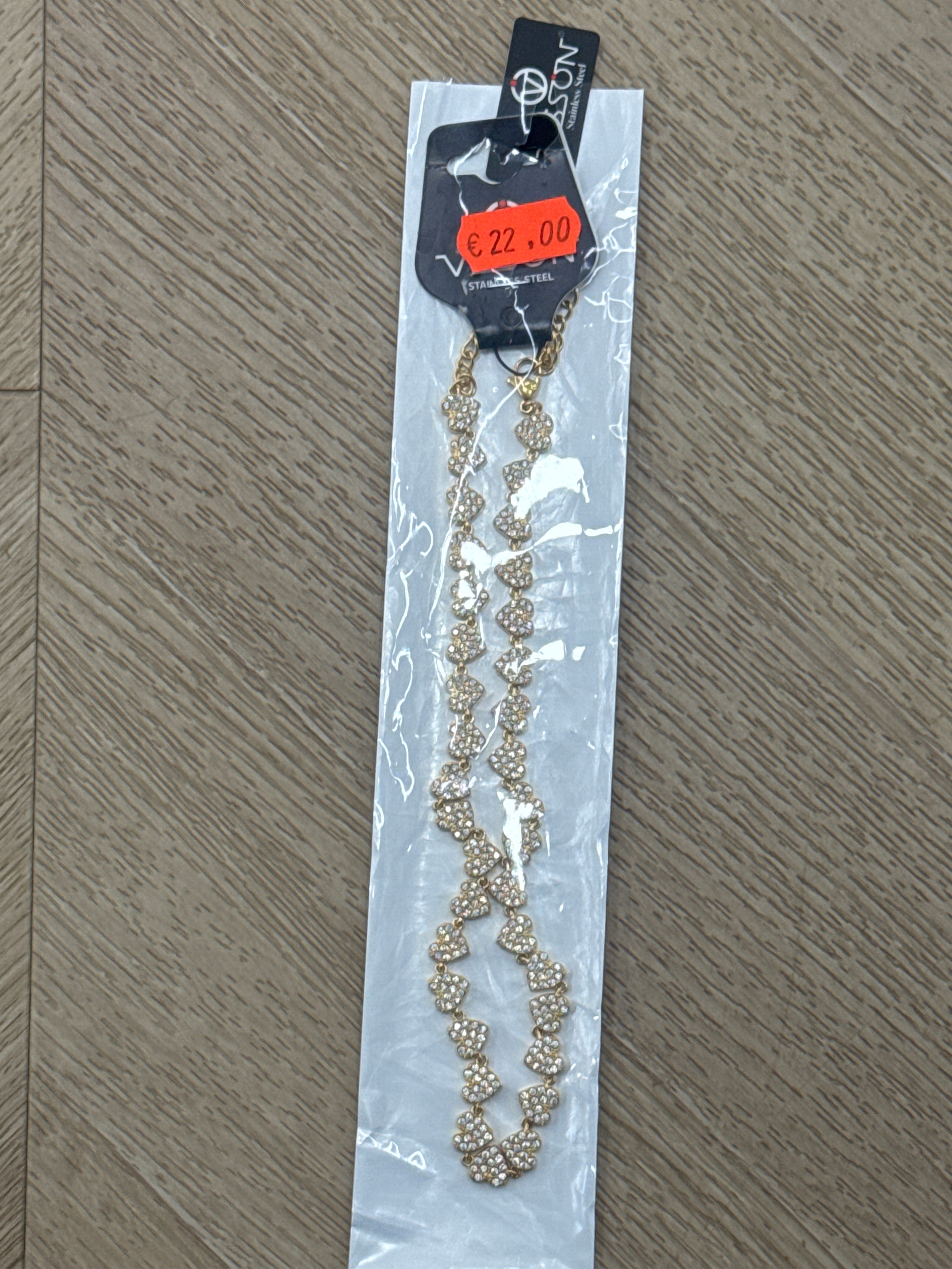 Collana cuori stras
