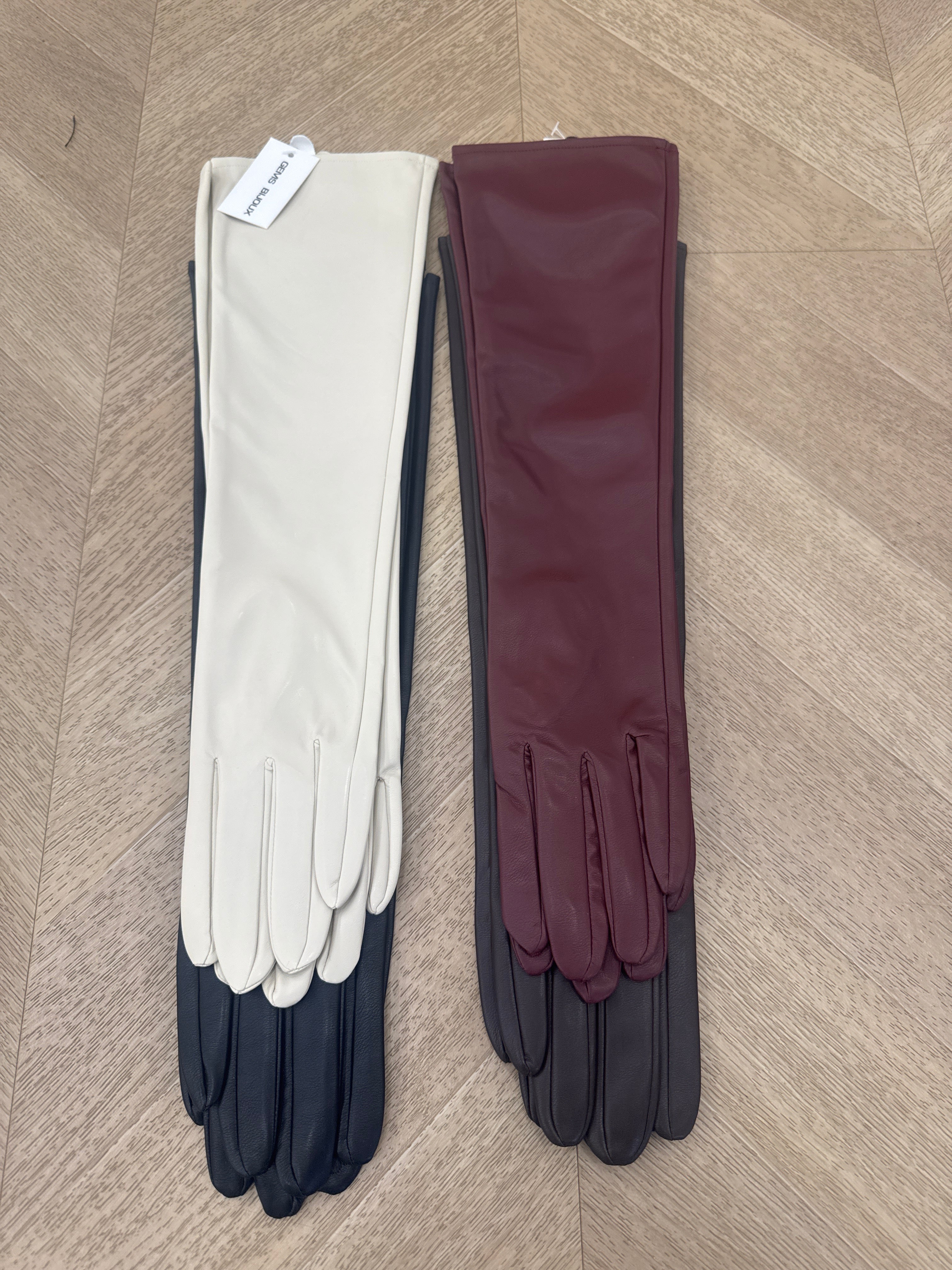 Guanti lunghi in pelle