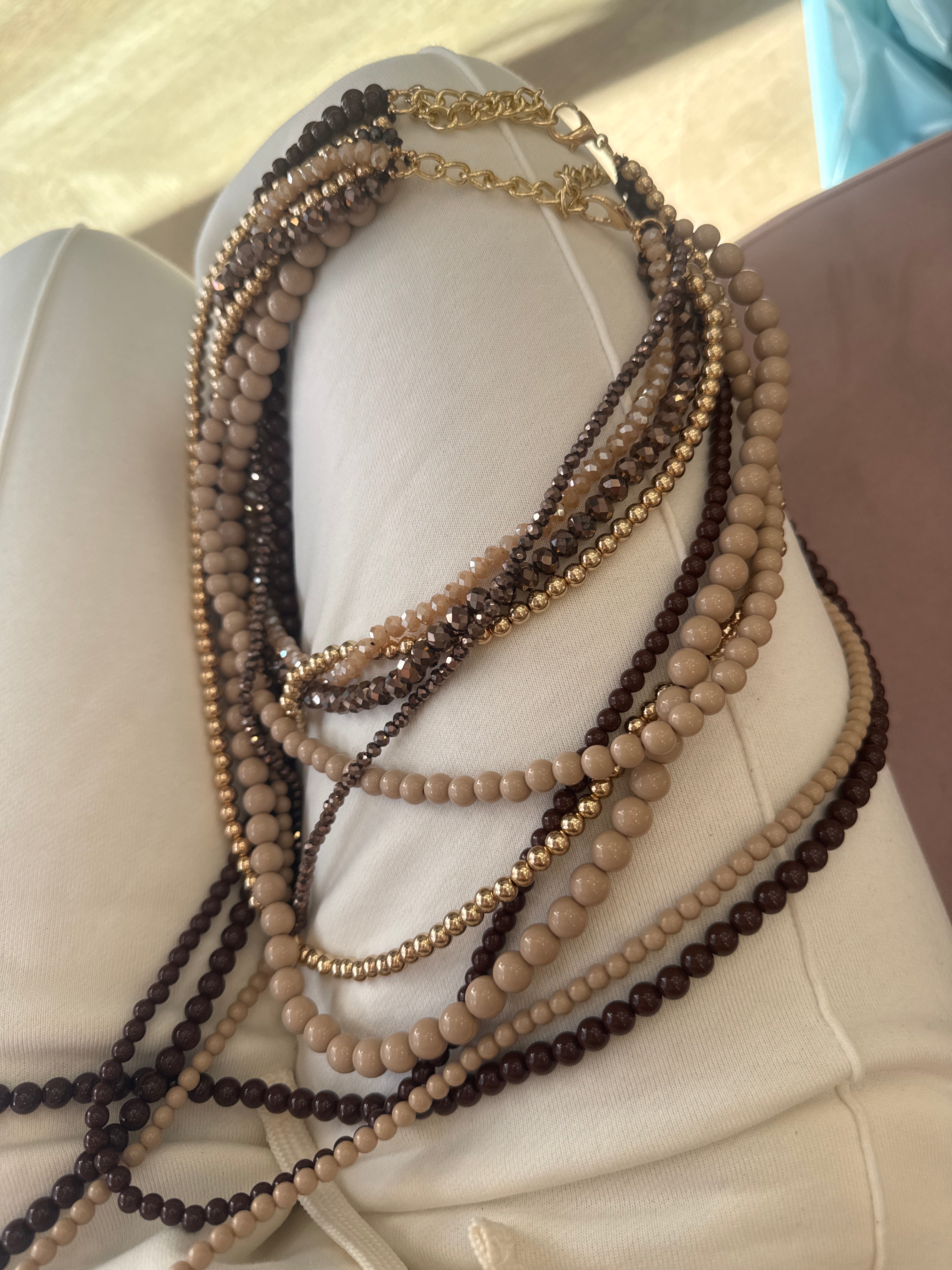 Doppia collana multi perle