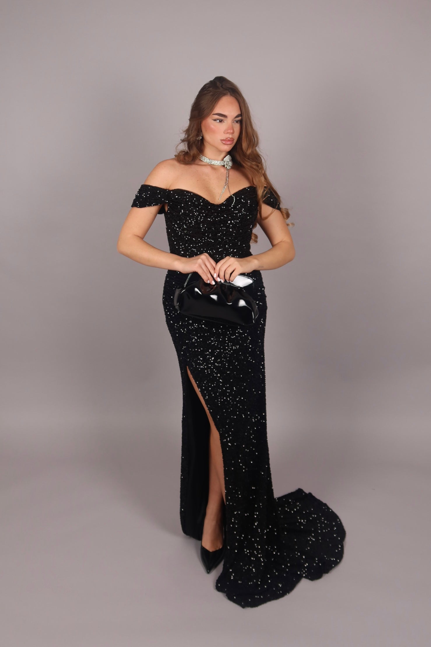 Rachele in vinile nera