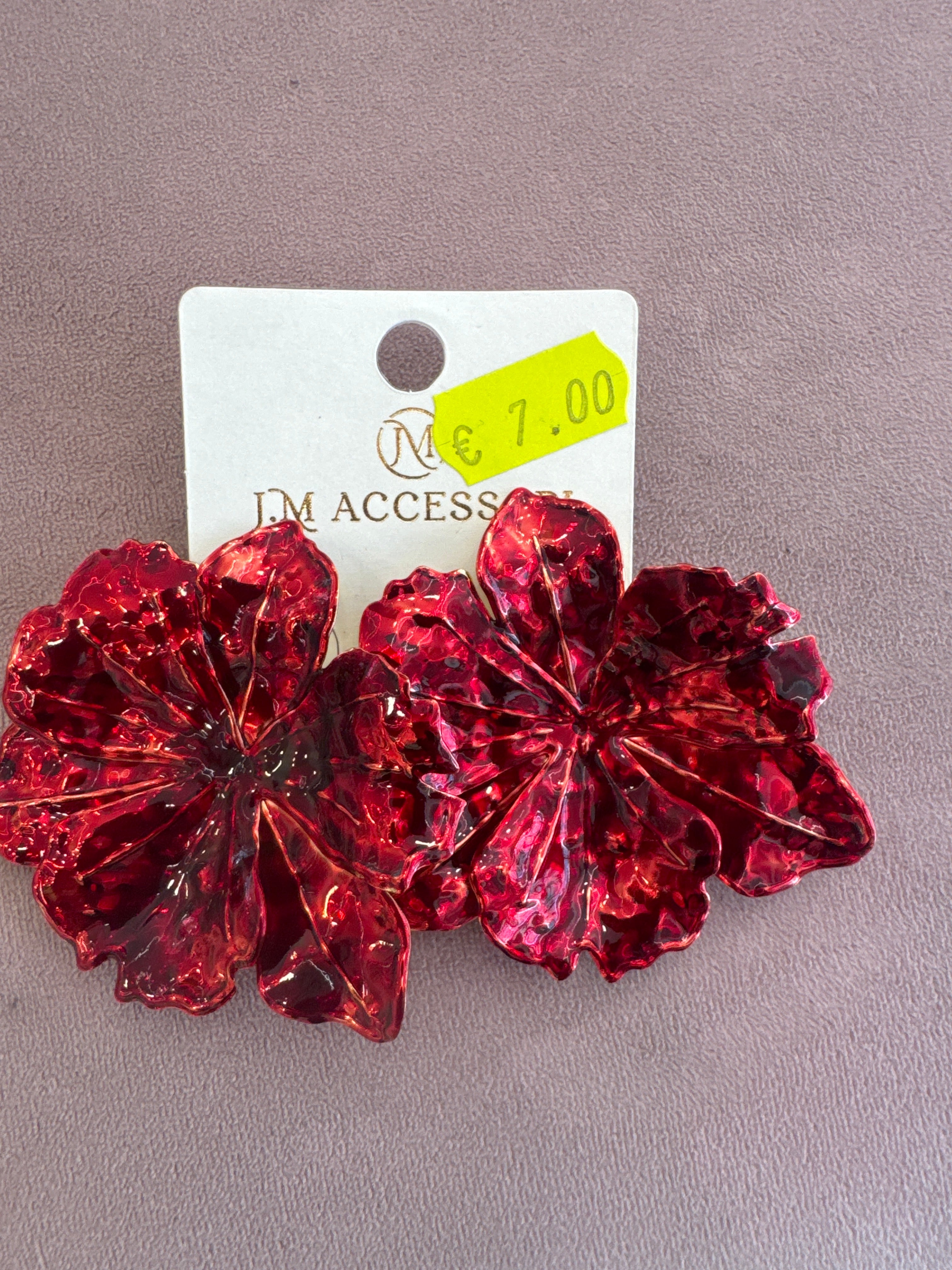 Orecchino flowers lover bordeaux