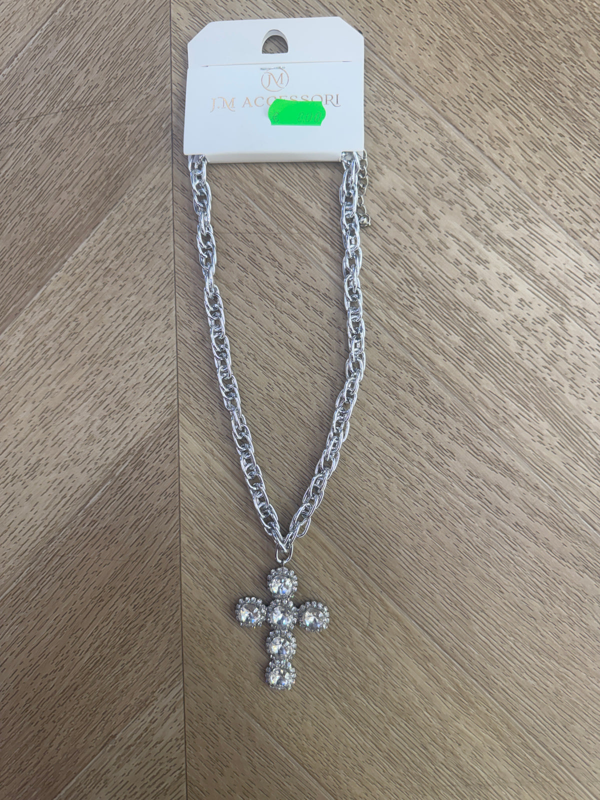 Collana croce laccio doppio