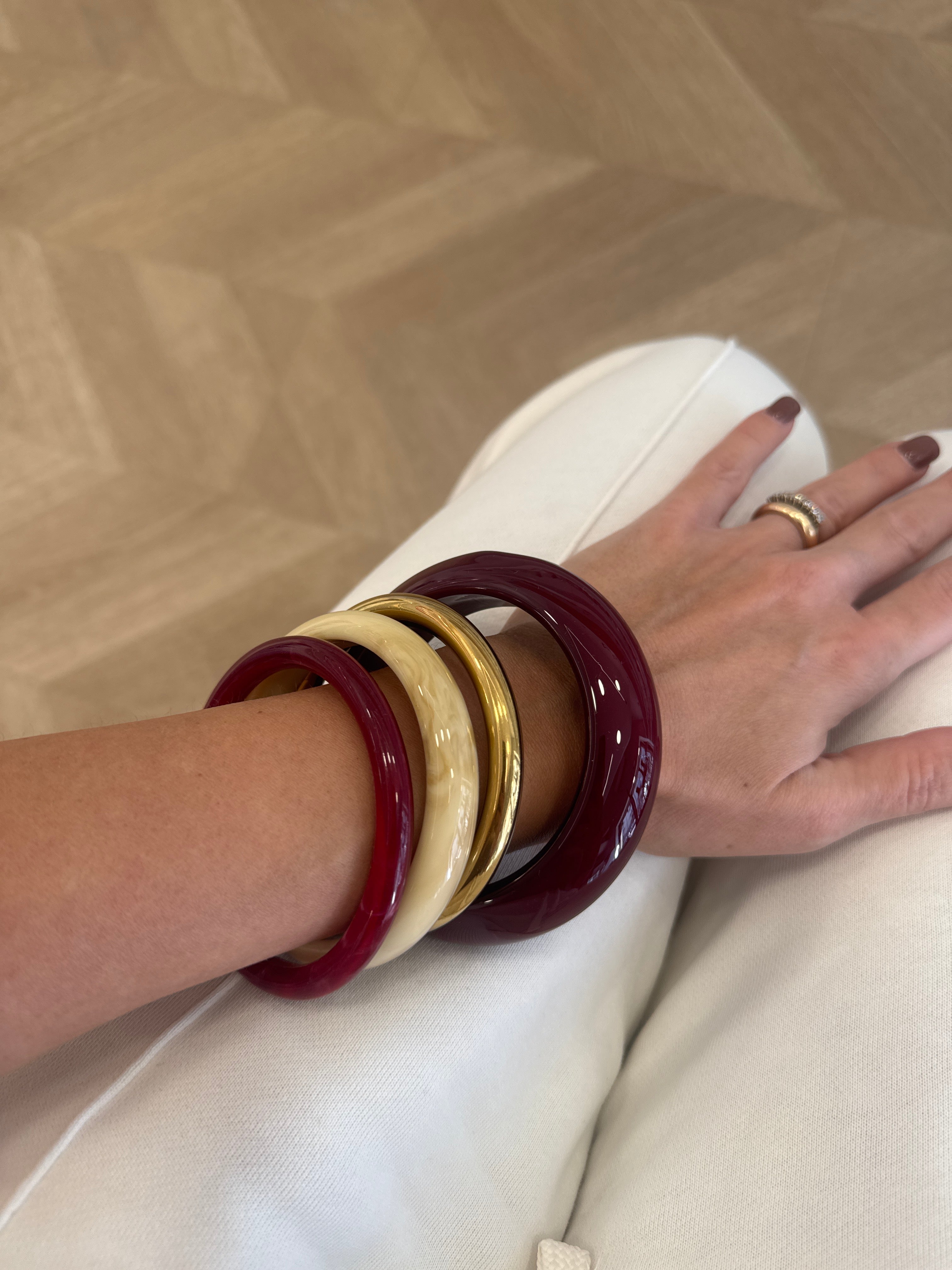 Bracciale four rigidi bordeaux