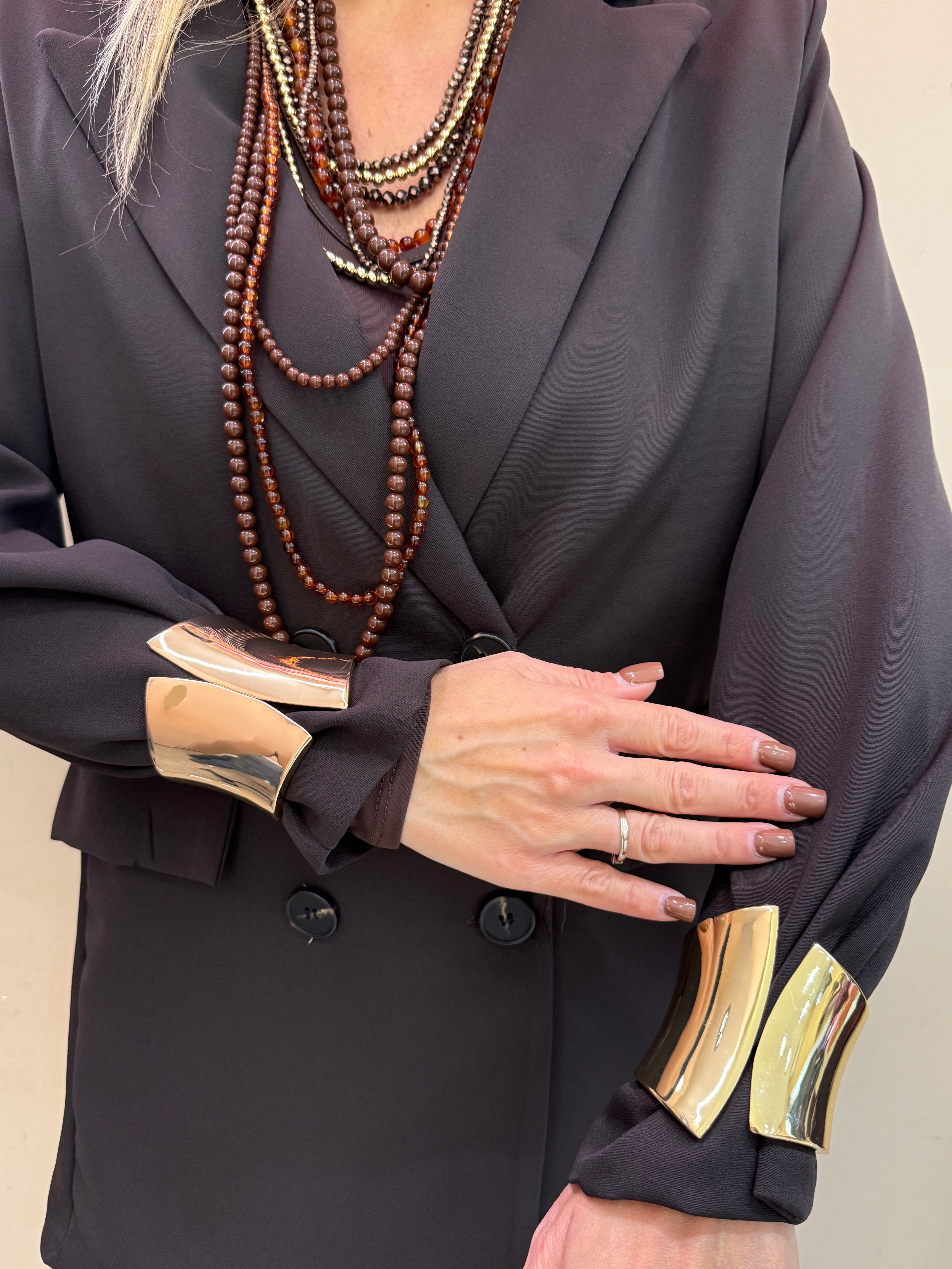 Bracciale schiava simmetrico oro