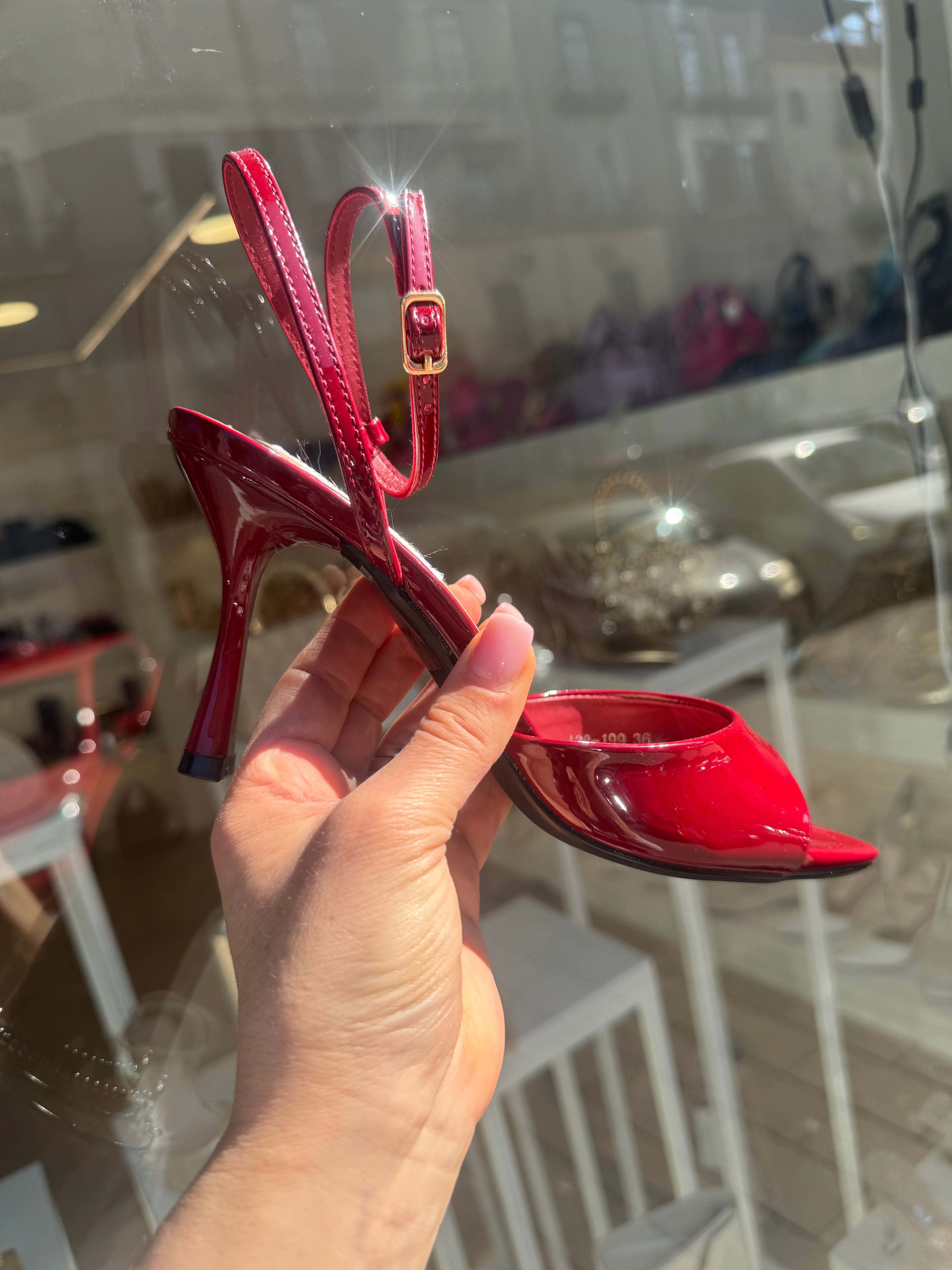 Sandalo Nina lucido bordeaux