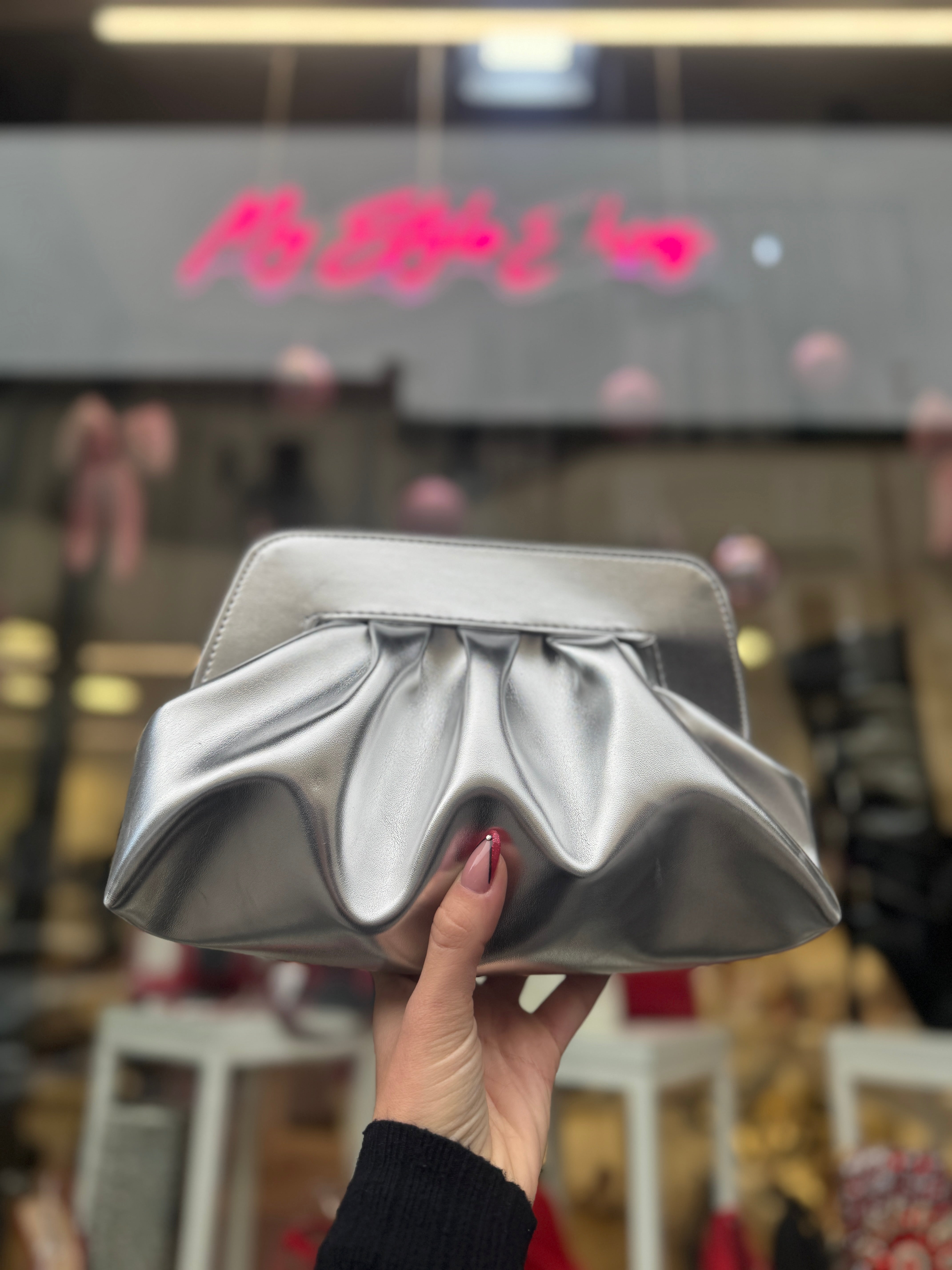 Pochette Rachele silver