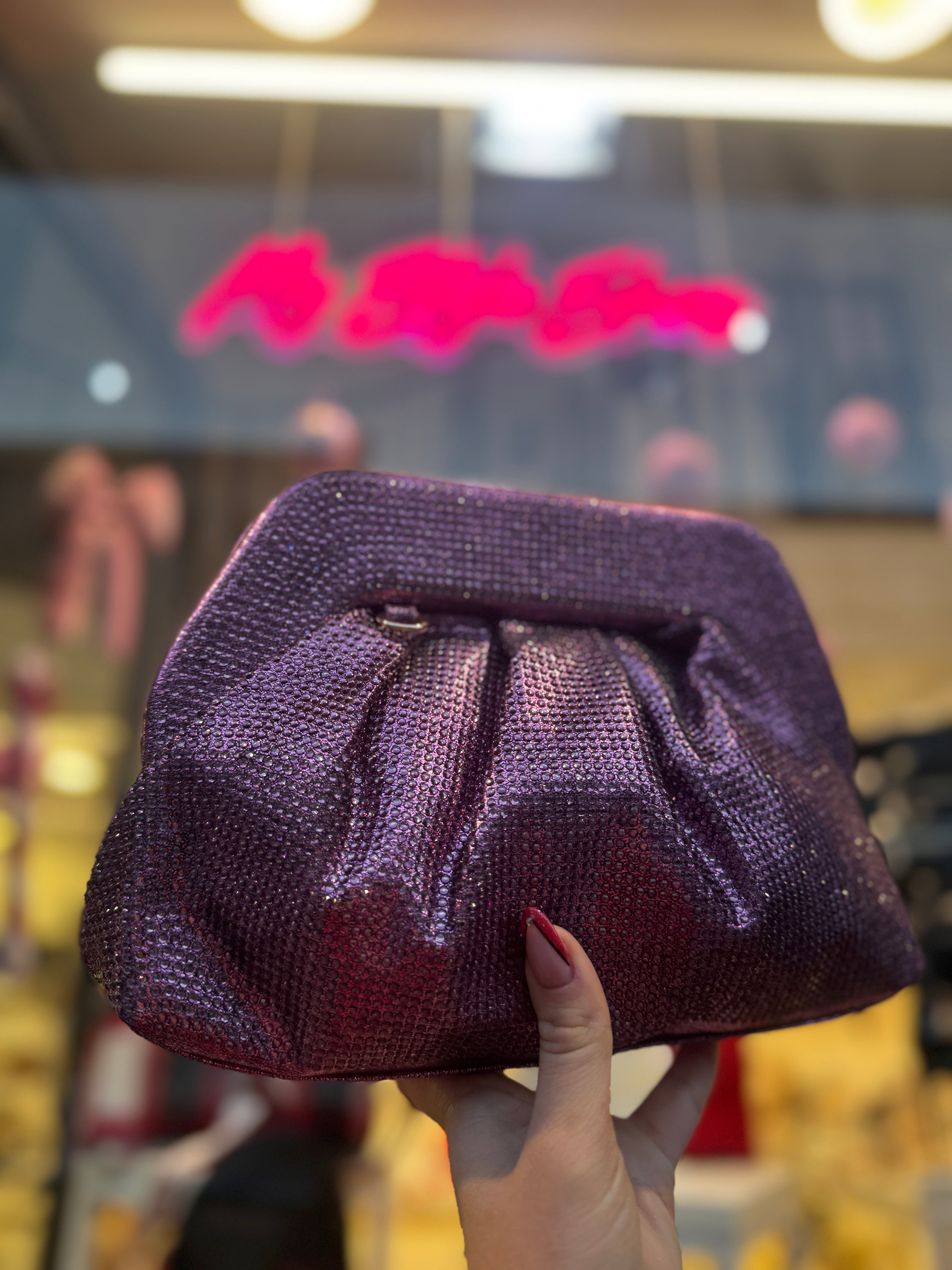 Pochette pouch Shine viola