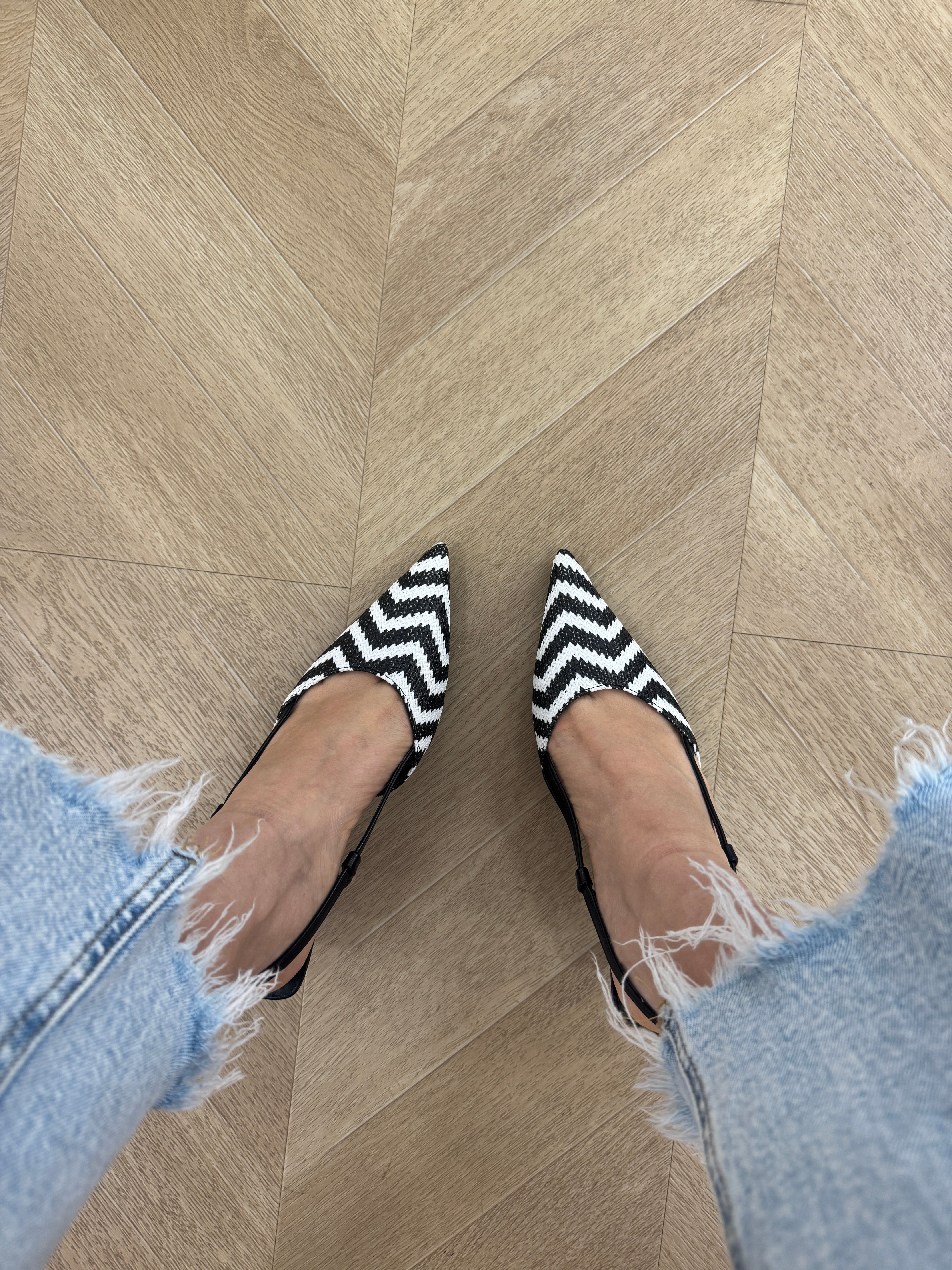Décolleté zebra nero