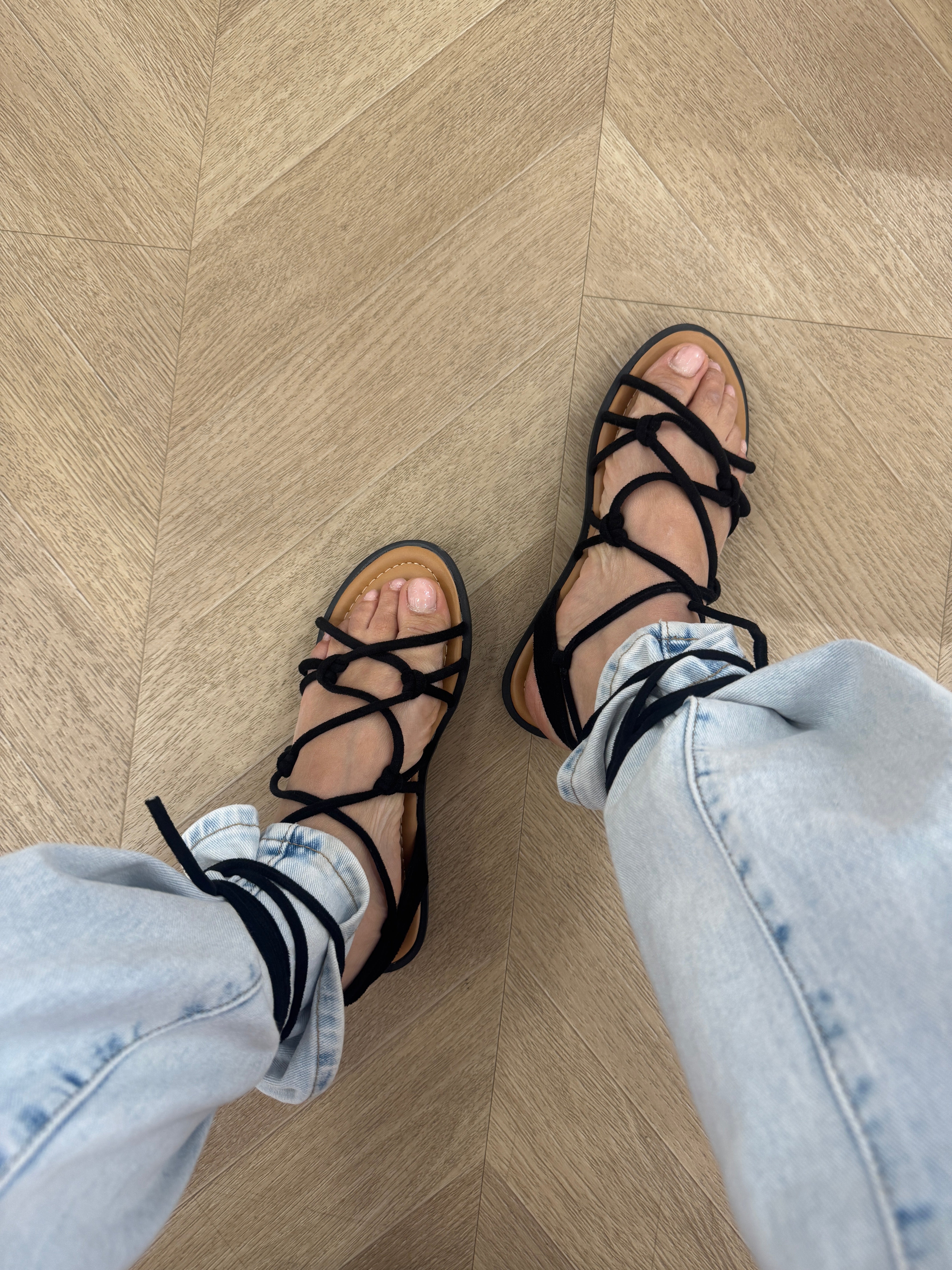 Sandalo a schiava basso Freya nera
