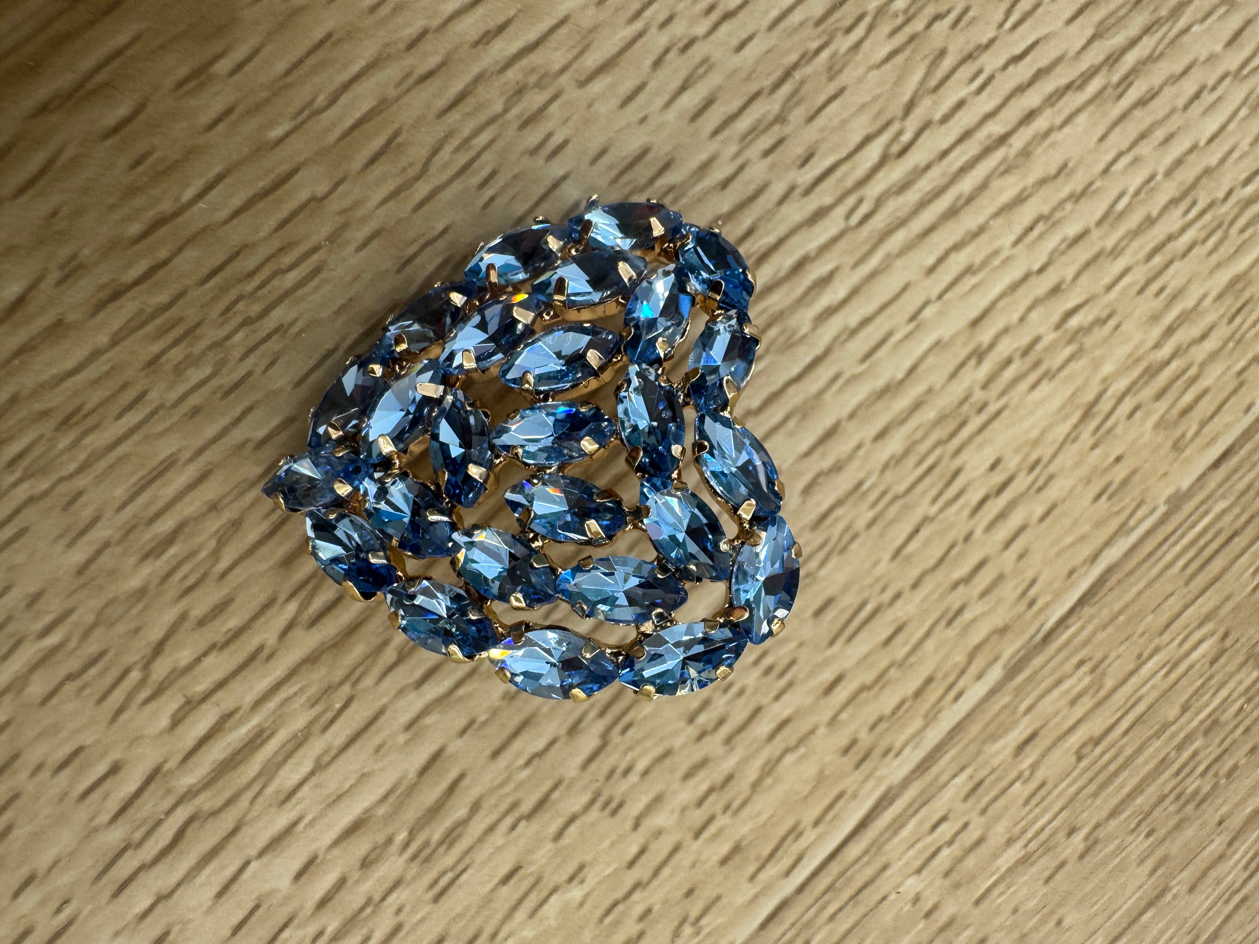 orecchini cuore gioiello blu