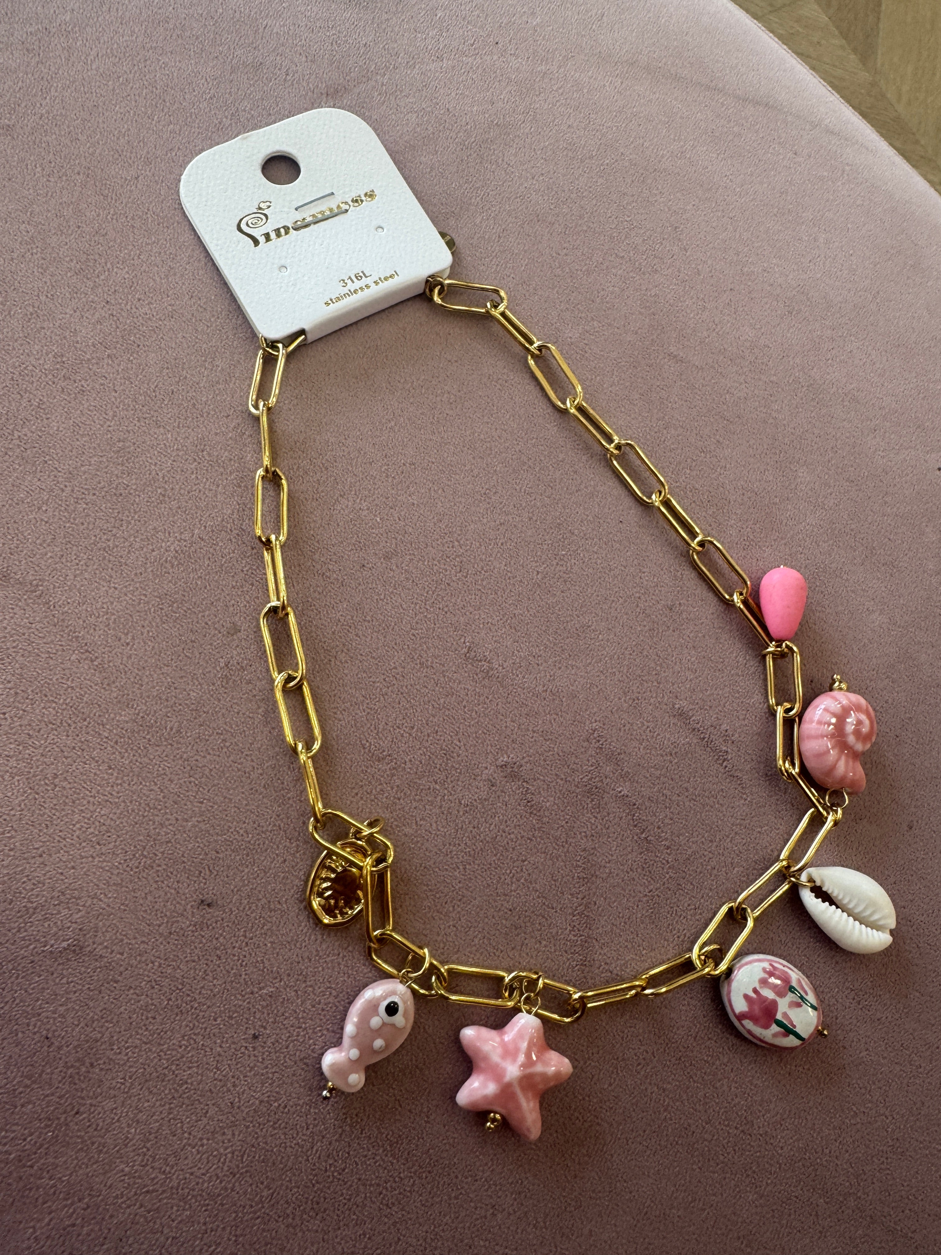 Collana marina rosa