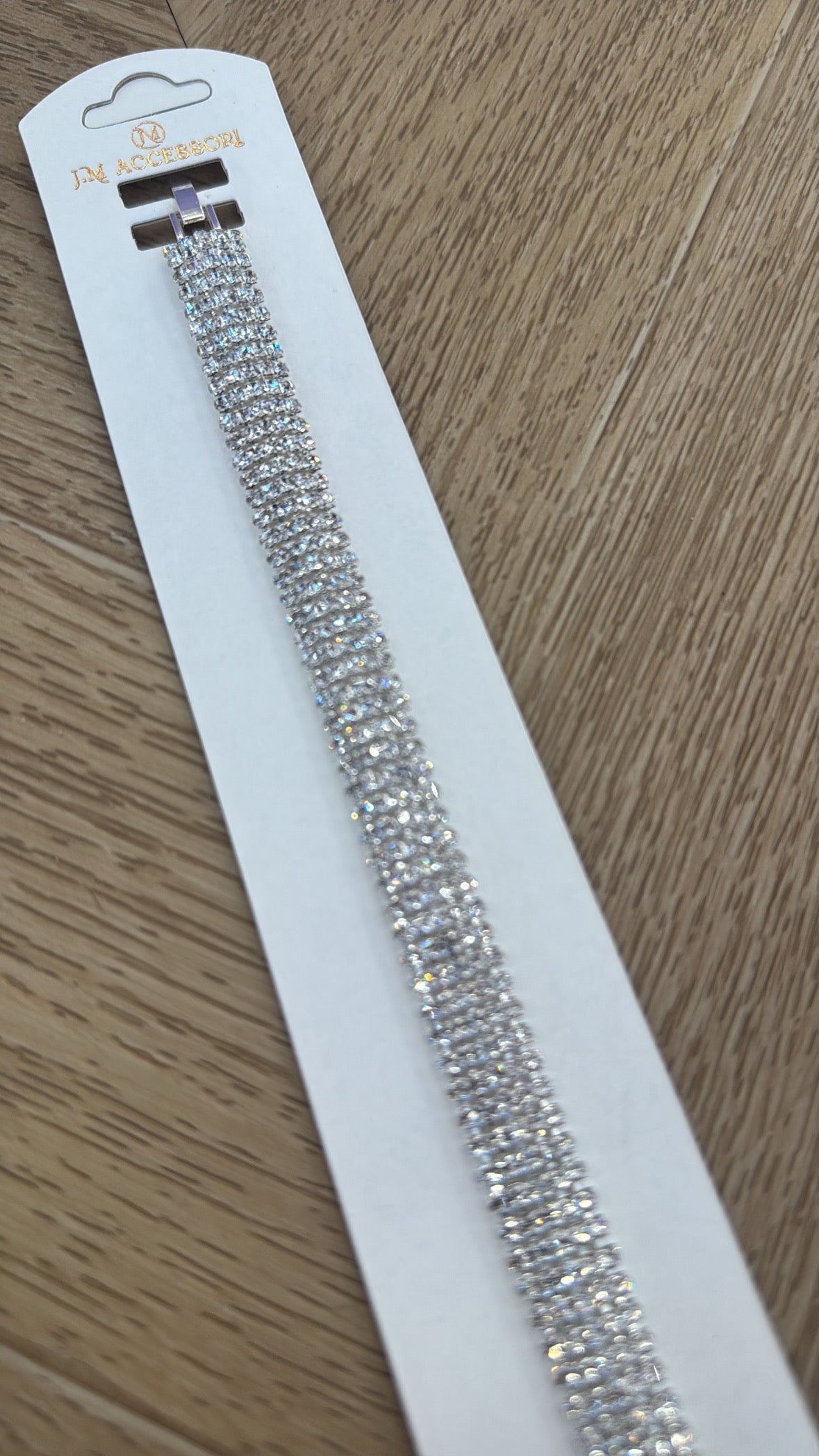 Bracciale strass argento