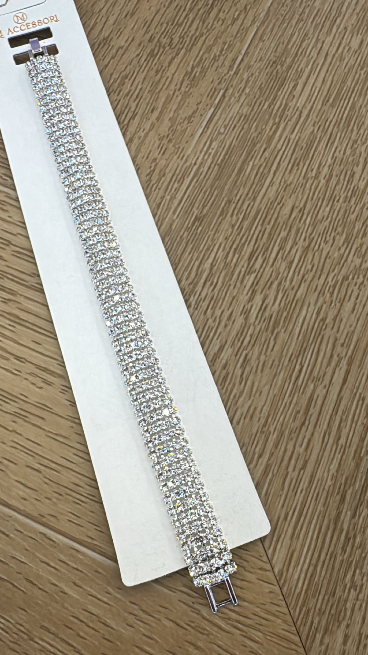 Bracciale strass argento